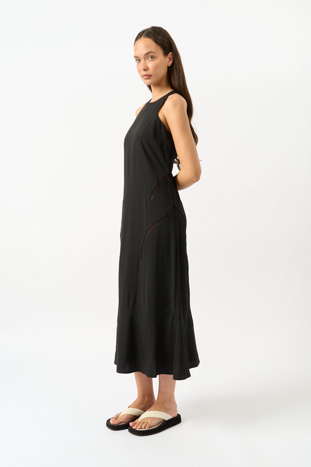 Róhe Sleeveless Satin Dress - Bessette