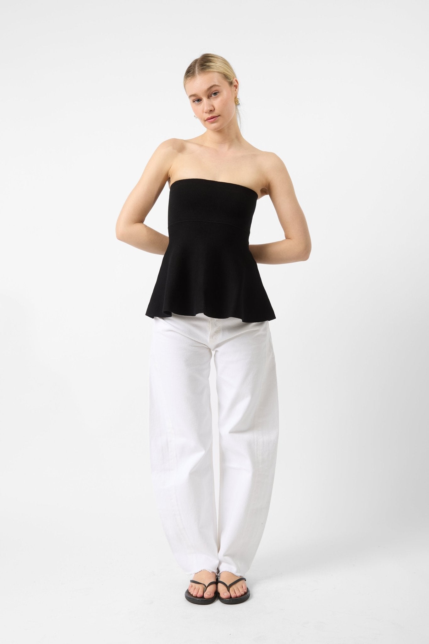 The Frankie Shop Agathe Knit Bustier Top - Bessette
