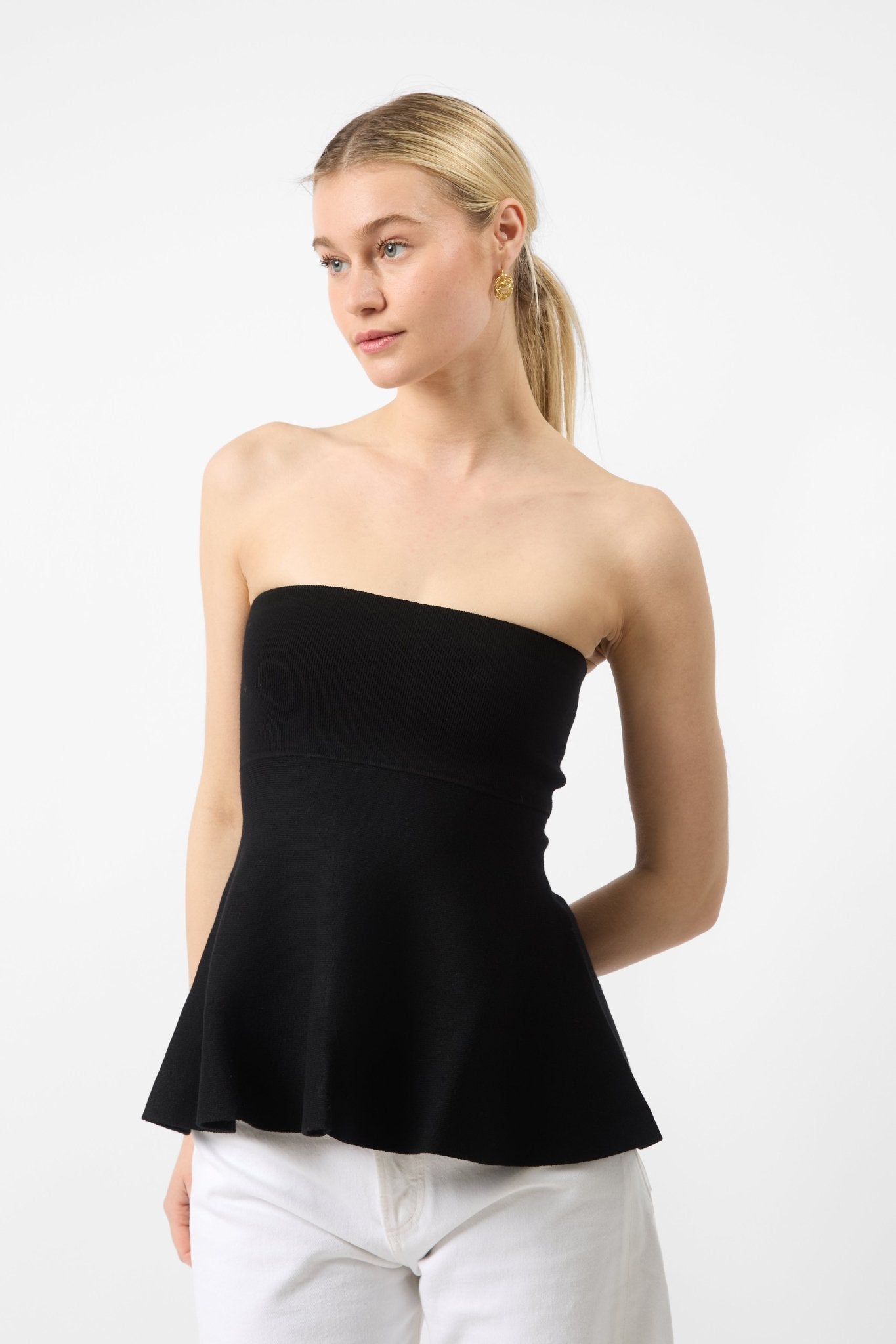 The Frankie Shop Agathe Knit Bustier Top - Bessette