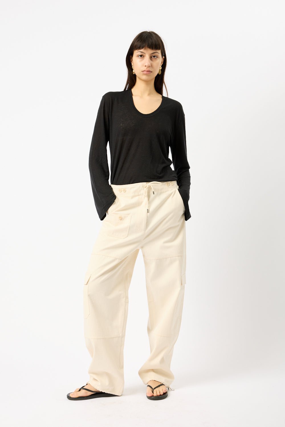 Toteme Cotton Cargo Trousers - Bessette