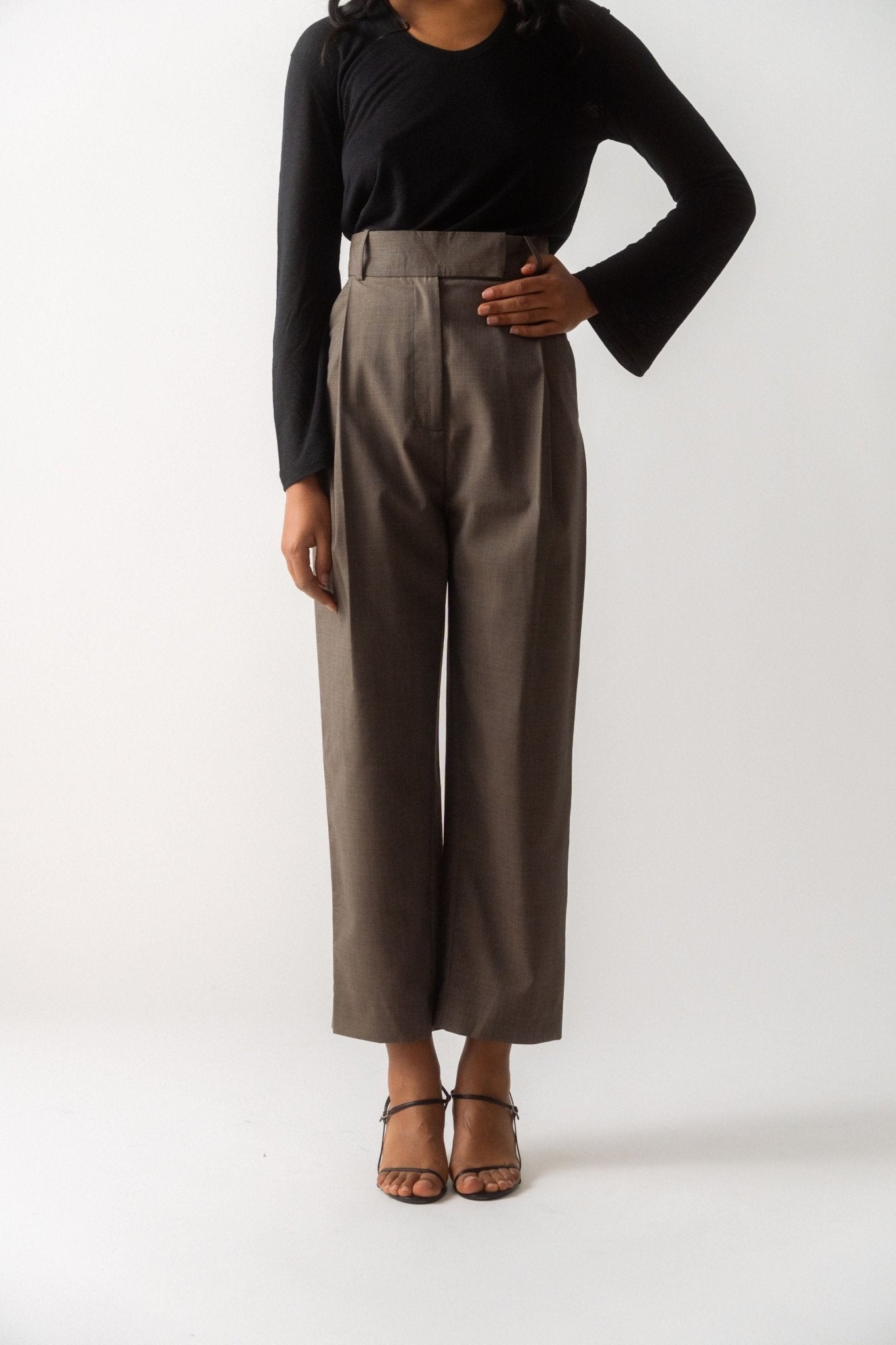 Toteme Deep Pleat Wool Trousers - Bessette