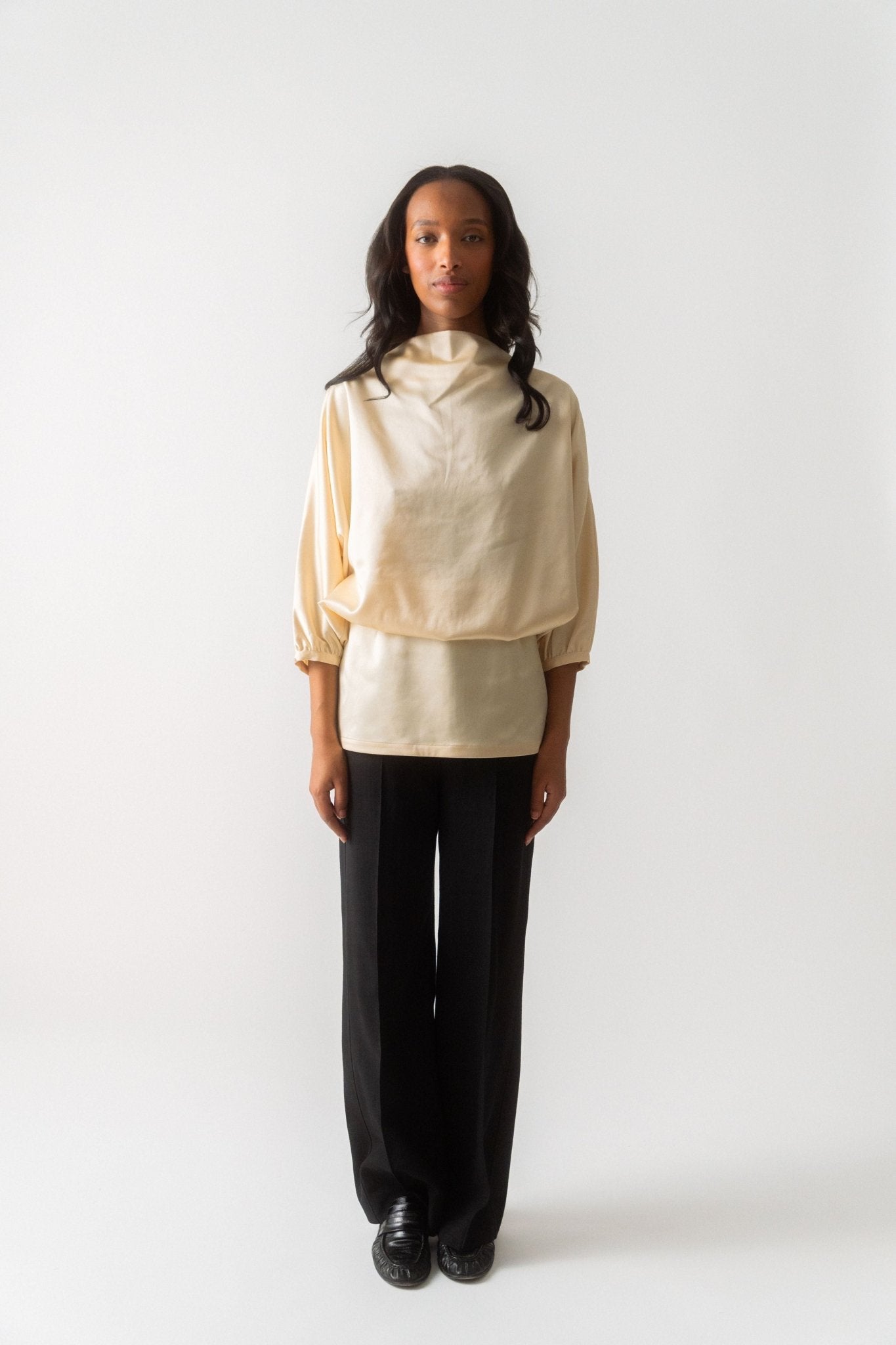 Toteme Draped Satin Top - Bessette