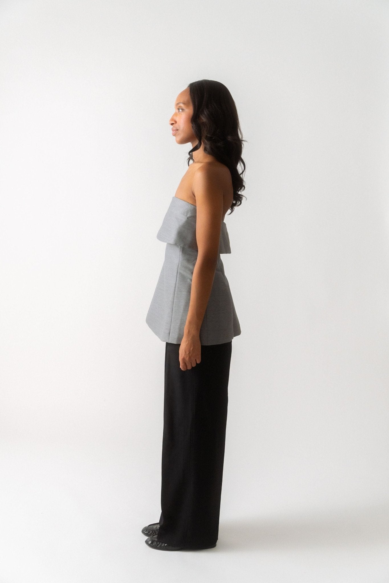 Toteme Foldover Evening Top - Bessette