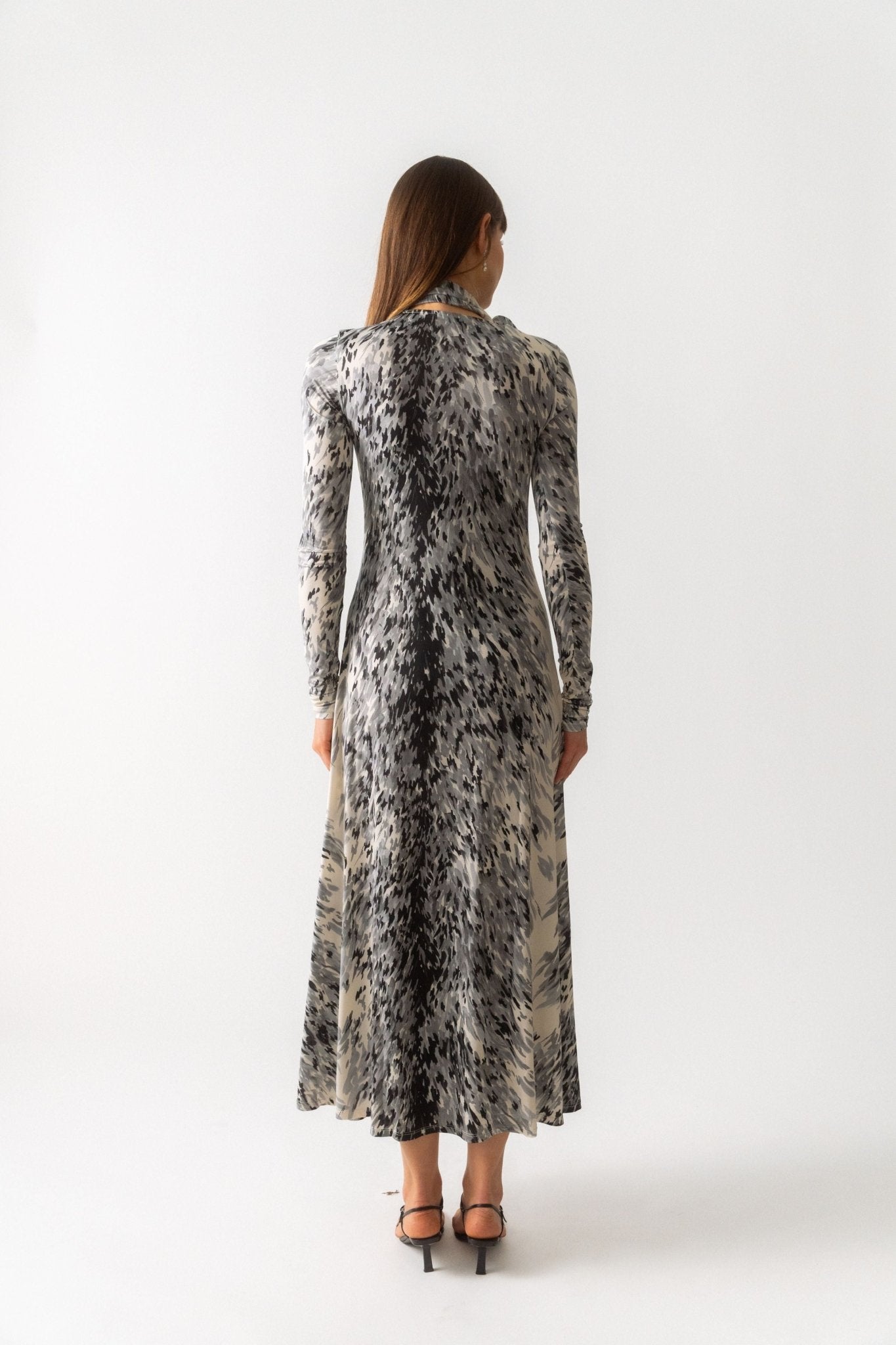 Toteme Fur-Print Jersey Dress - Bessette