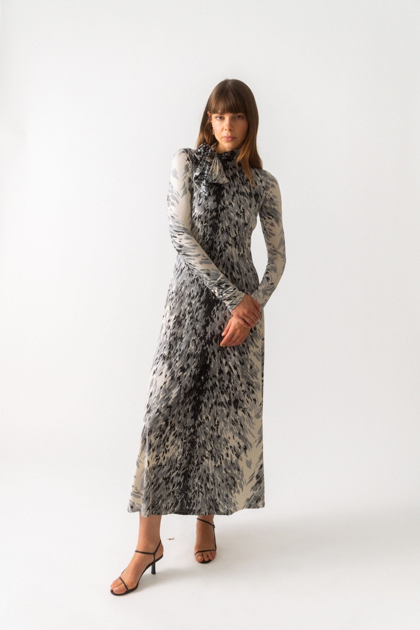 Toteme Fur-Print Jersey Dress - Bessette