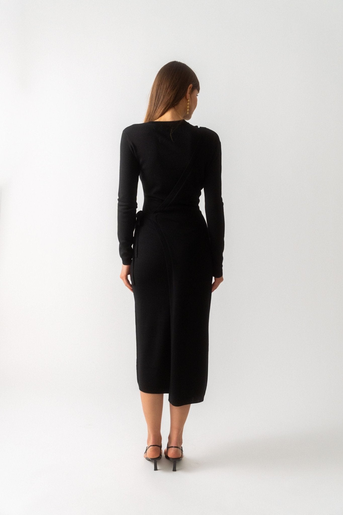 Toteme Knitted Merino Wrap Dress - Bessette