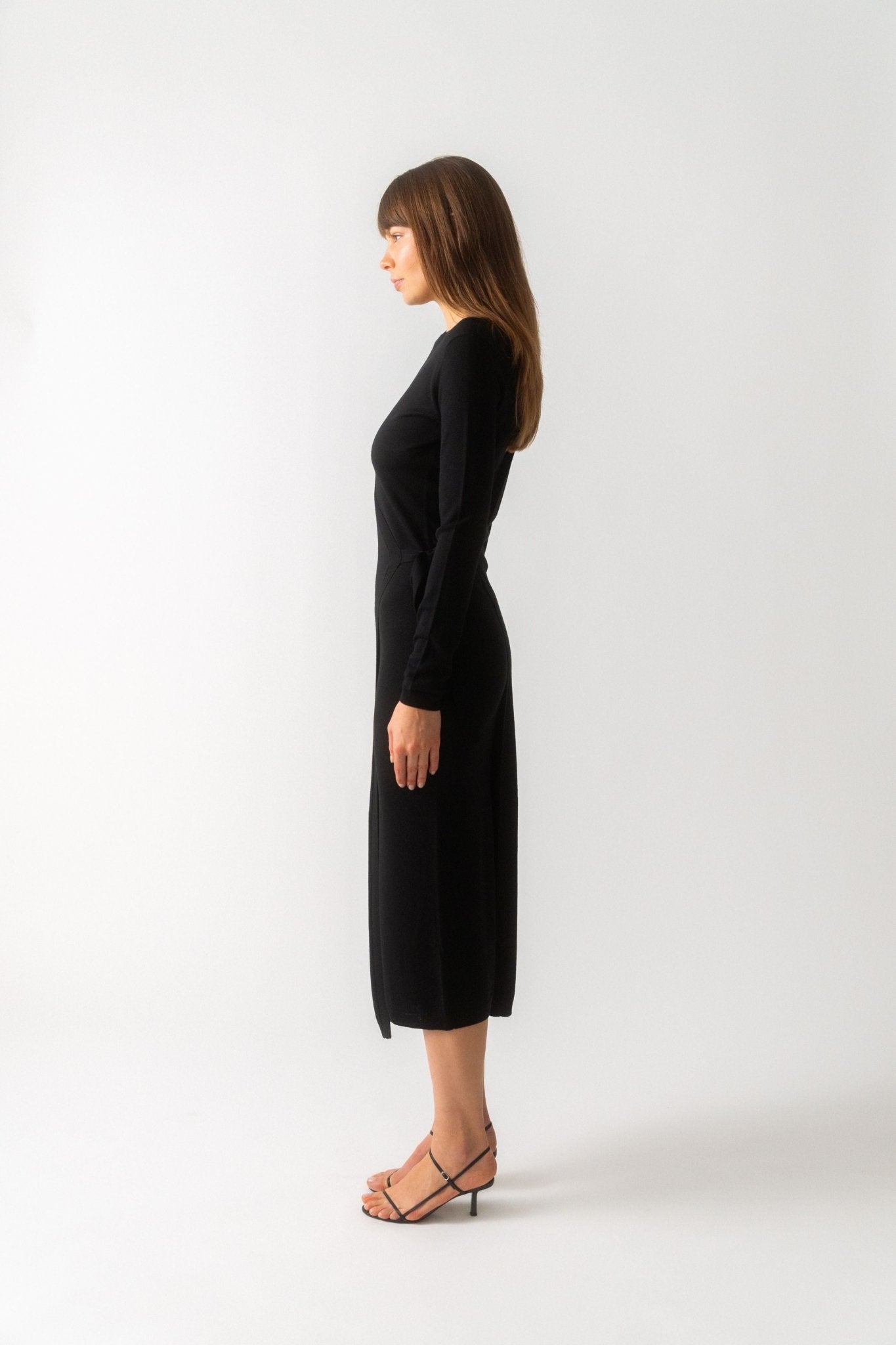 Toteme Knitted Merino Wrap Dress - Bessette
