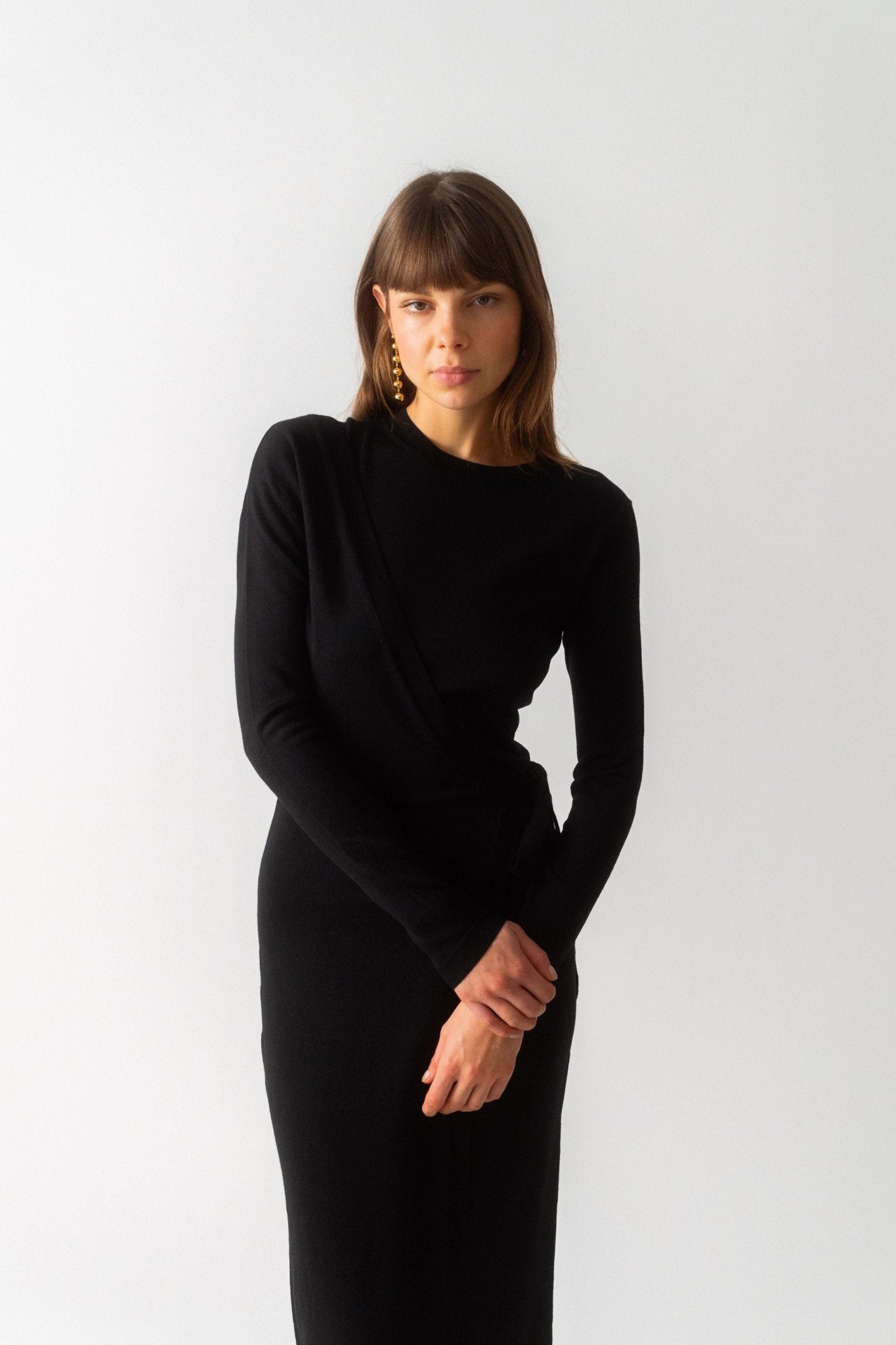 Toteme Knitted Merino Wrap Dress - Bessette