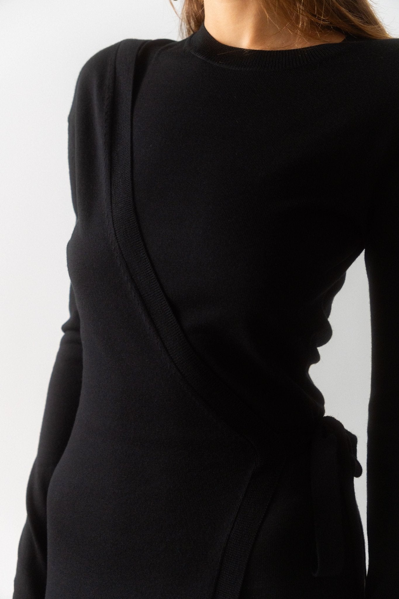 Toteme Knitted Merino Wrap Dress - Bessette