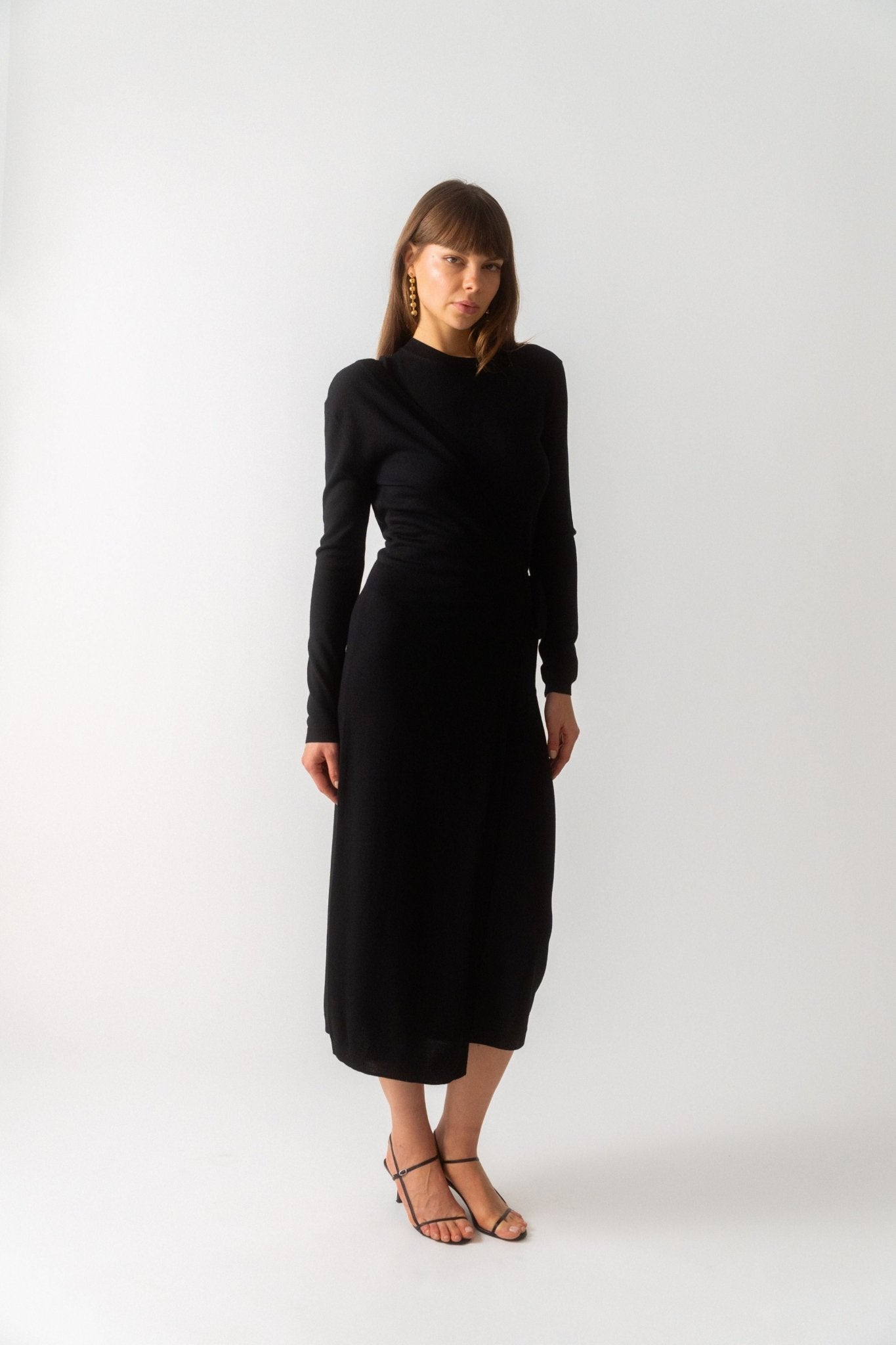 Toteme Knitted Merino Wrap Dress - Bessette