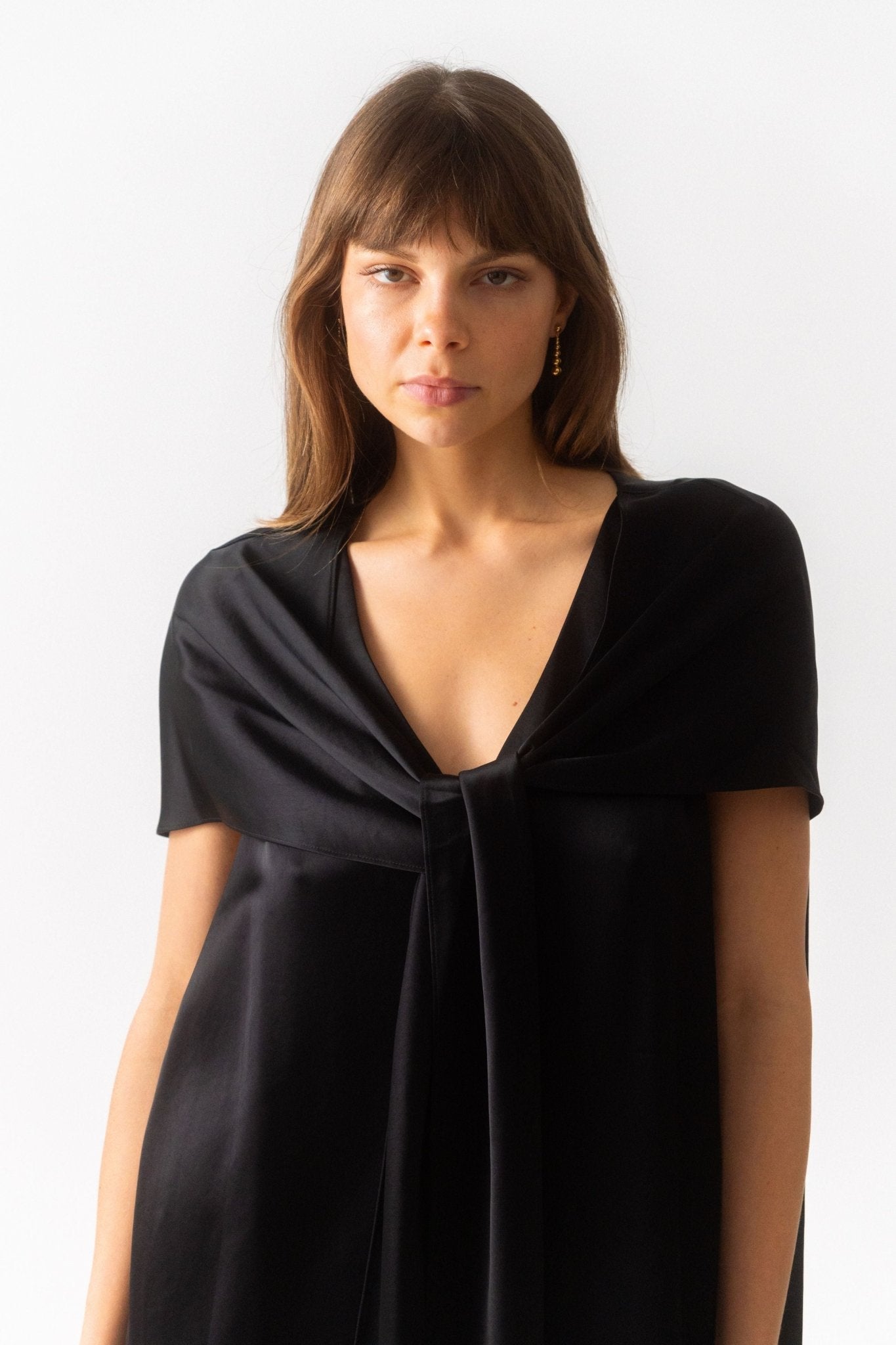 Toteme Knot Detail Cape Dress - Bessette
