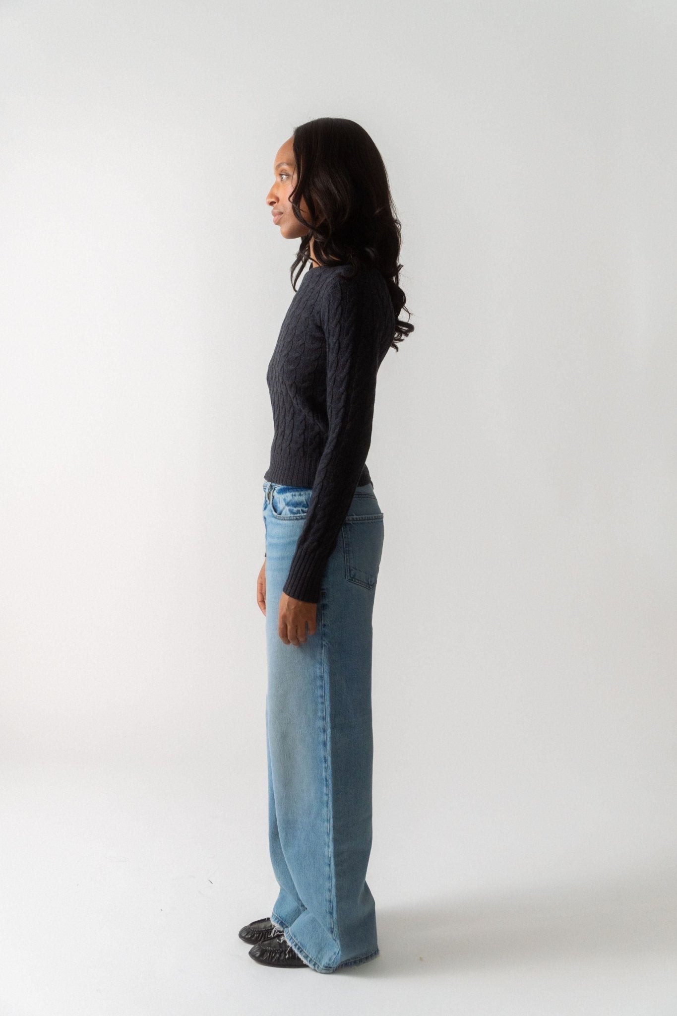 Toteme Petite Cable Knit Charcoal - Bessette
