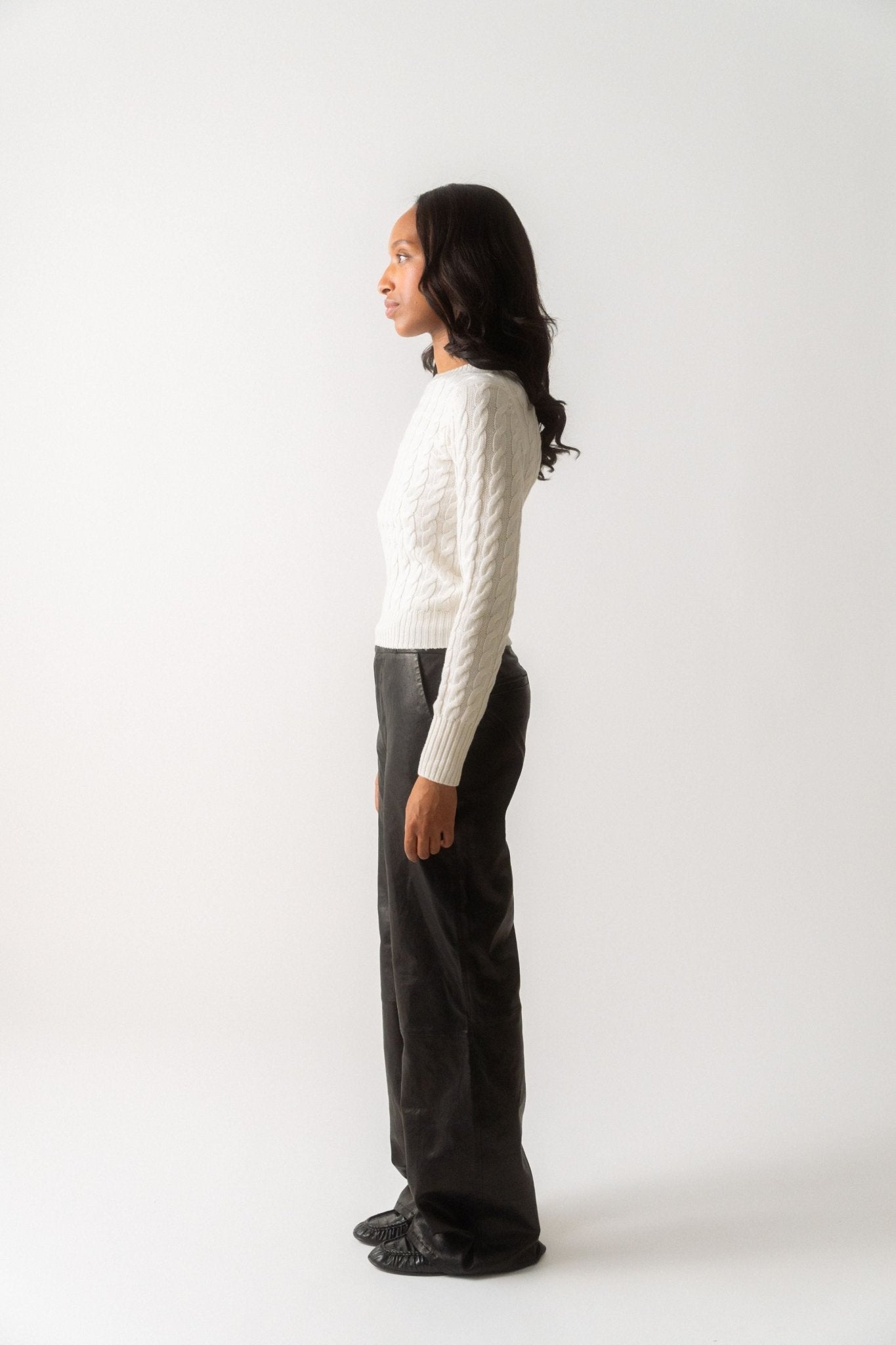 Toteme Petite Cable Knit Cream - Bessette