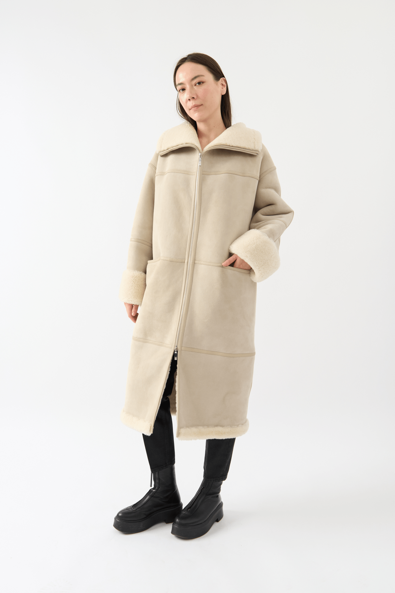 Toteme Signature Shearling Coat - Bessette