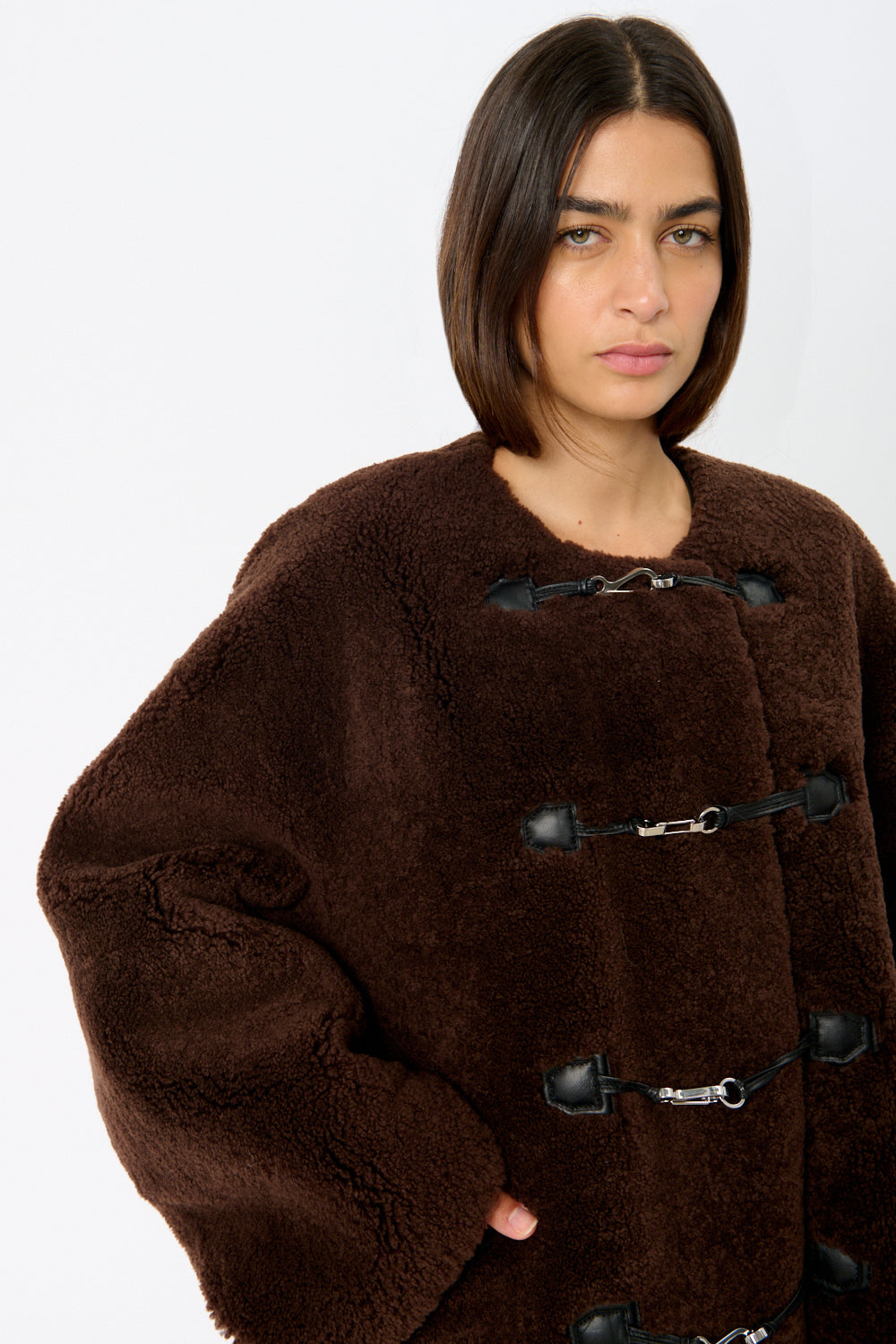 Toteme Teddy Shearing Clasp Jacket - Bessette