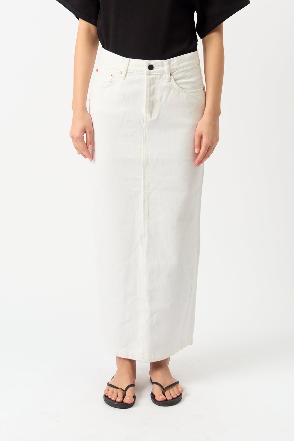 Wardrobe NYC Denim Column Skirt - Bessette