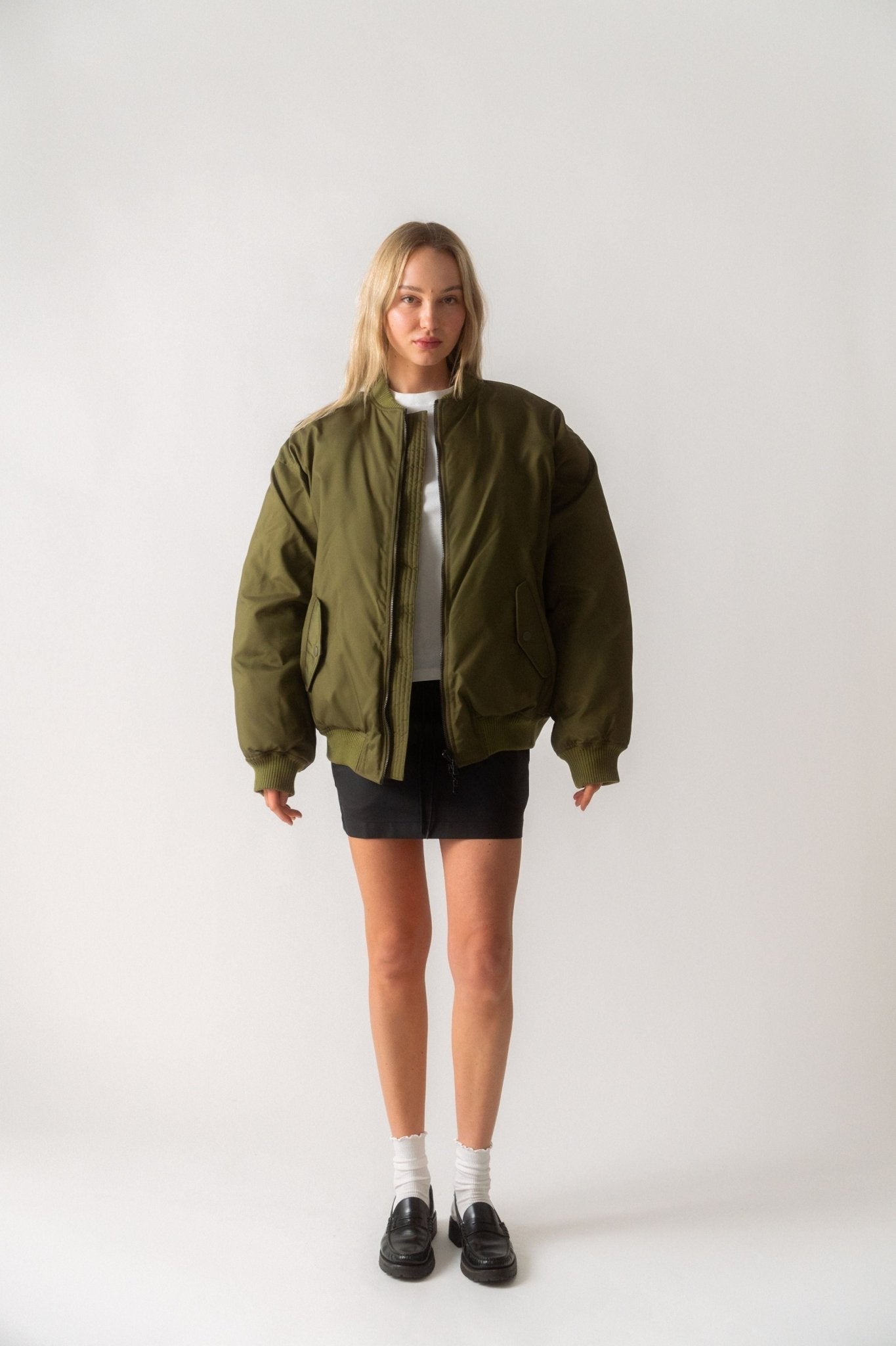 Wardrobe.NYC Reversible Quilted Bomber Jacket - Bessette