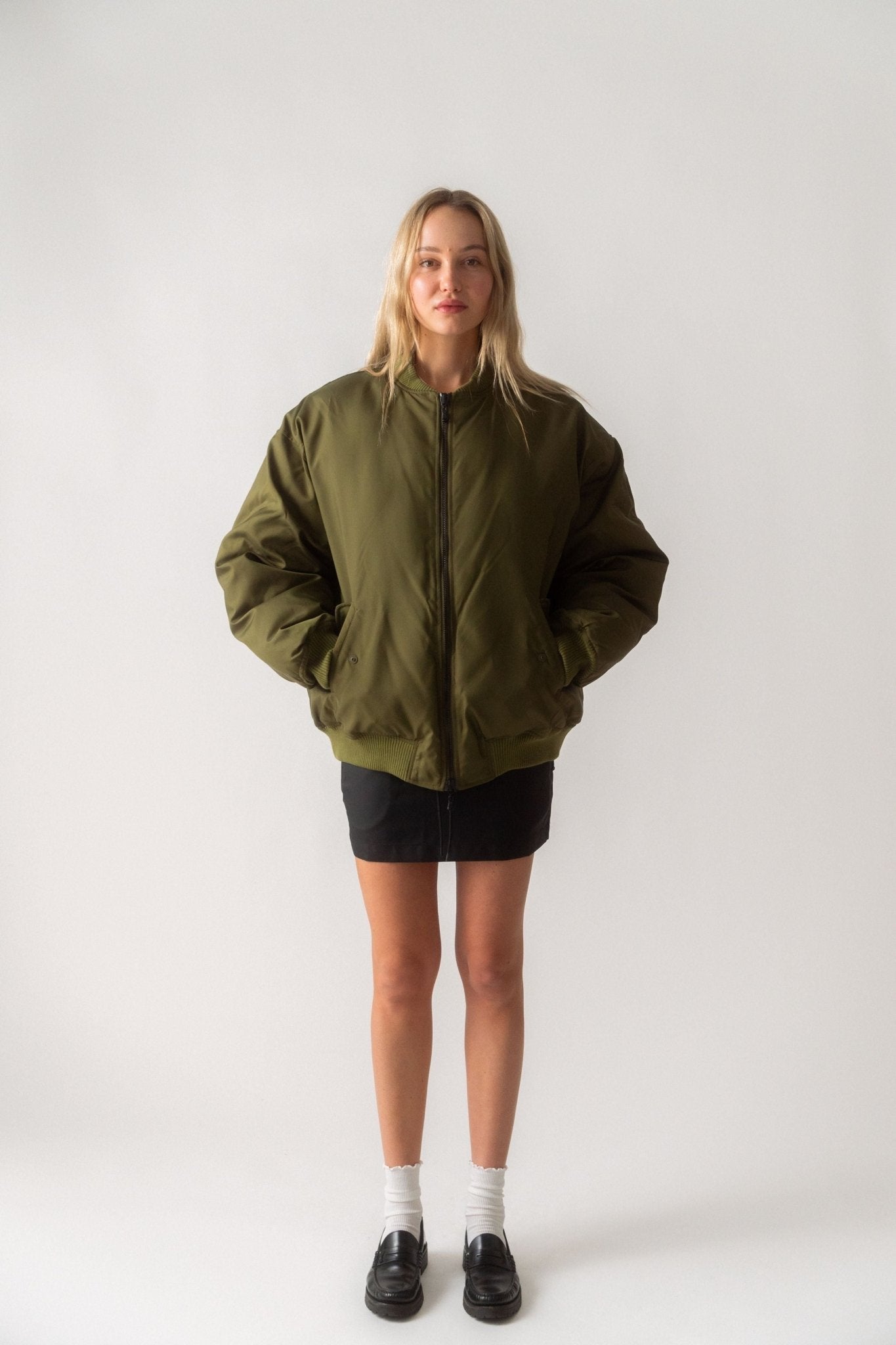Wardrobe.NYC Reversible Quilted Bomber Jacket - Bessette