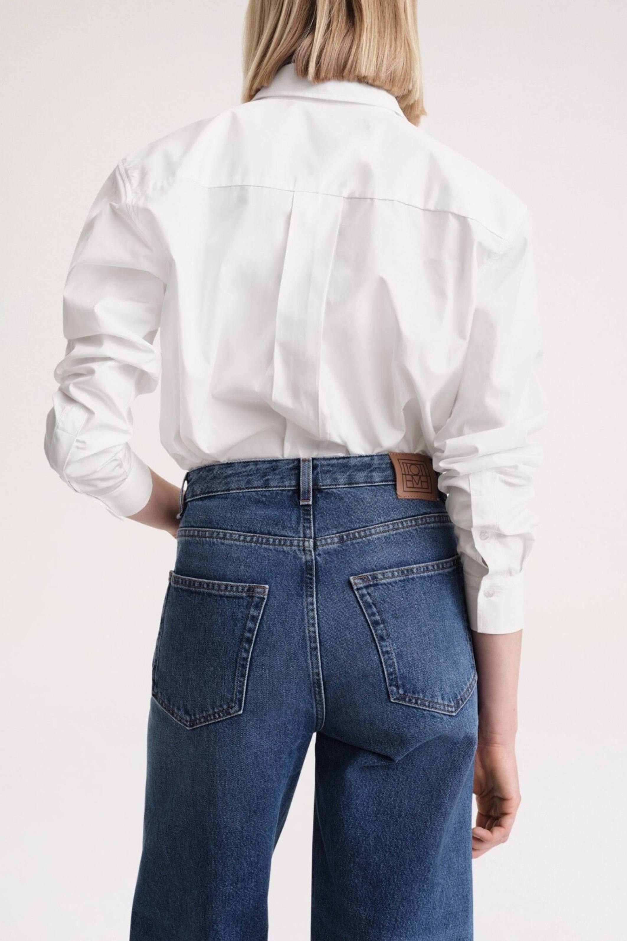 Flare Fit Denim in washed blue
