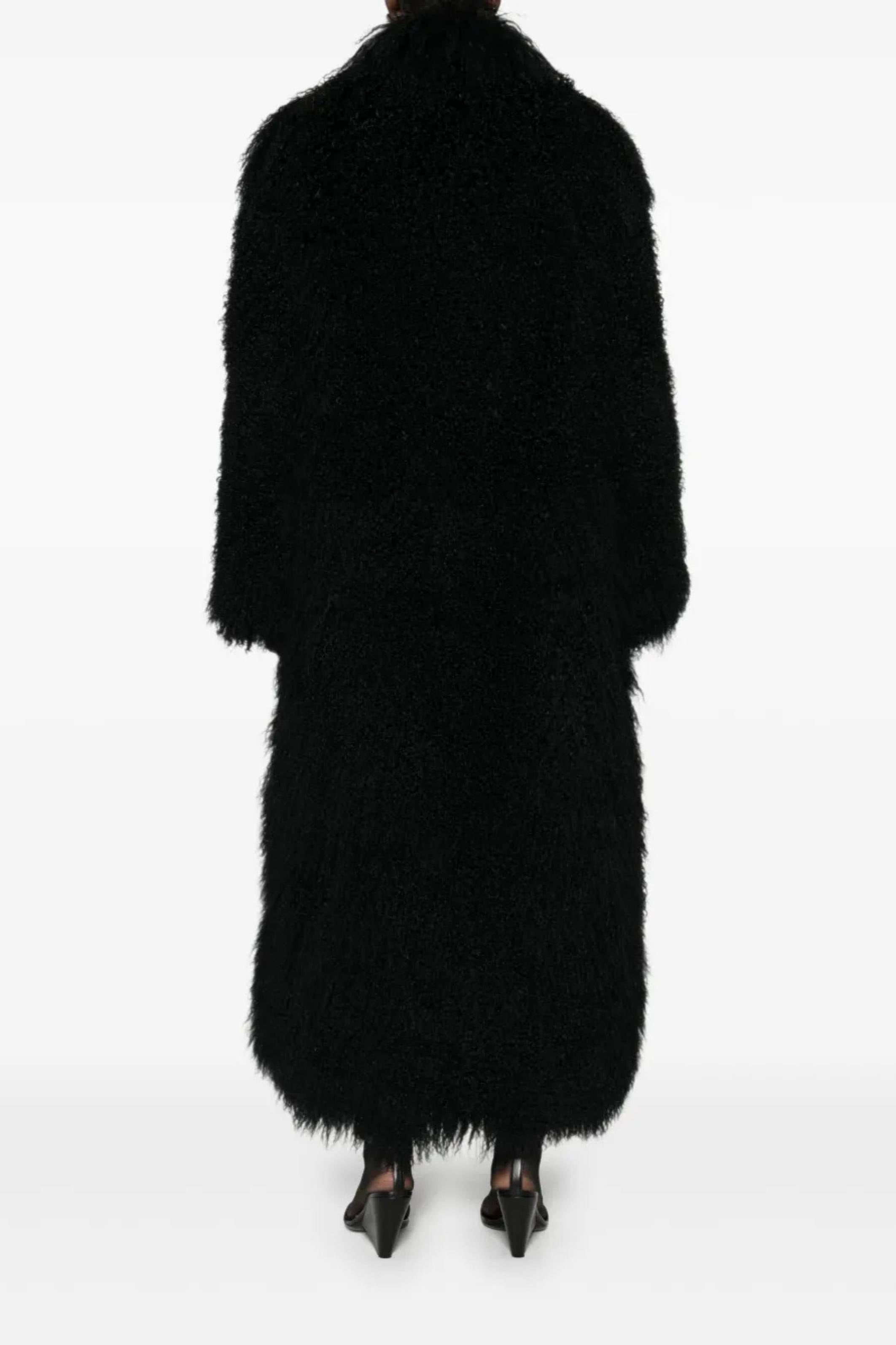 Faye Shearling Coat Black