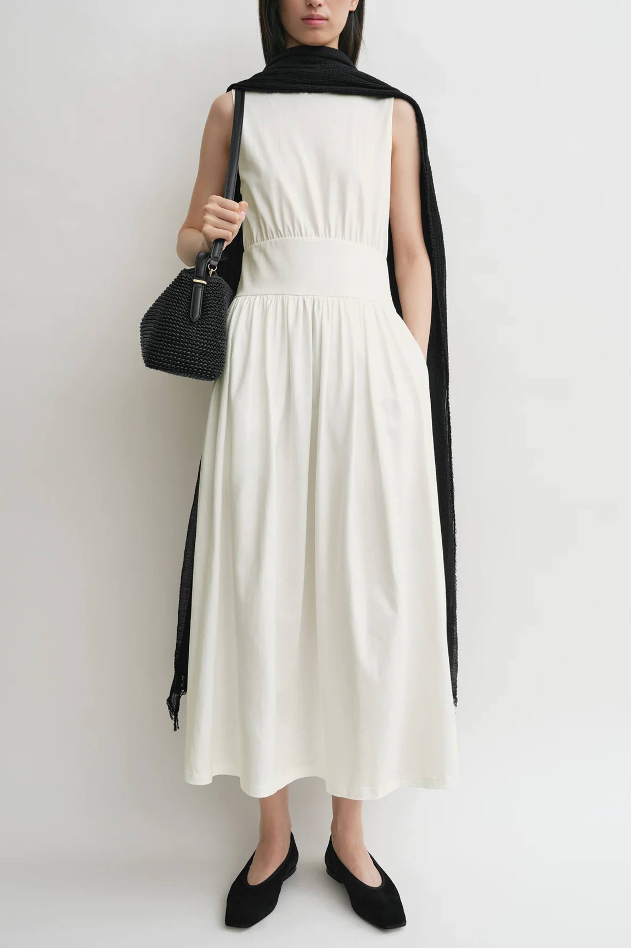 Sleeveless cotton tee dress