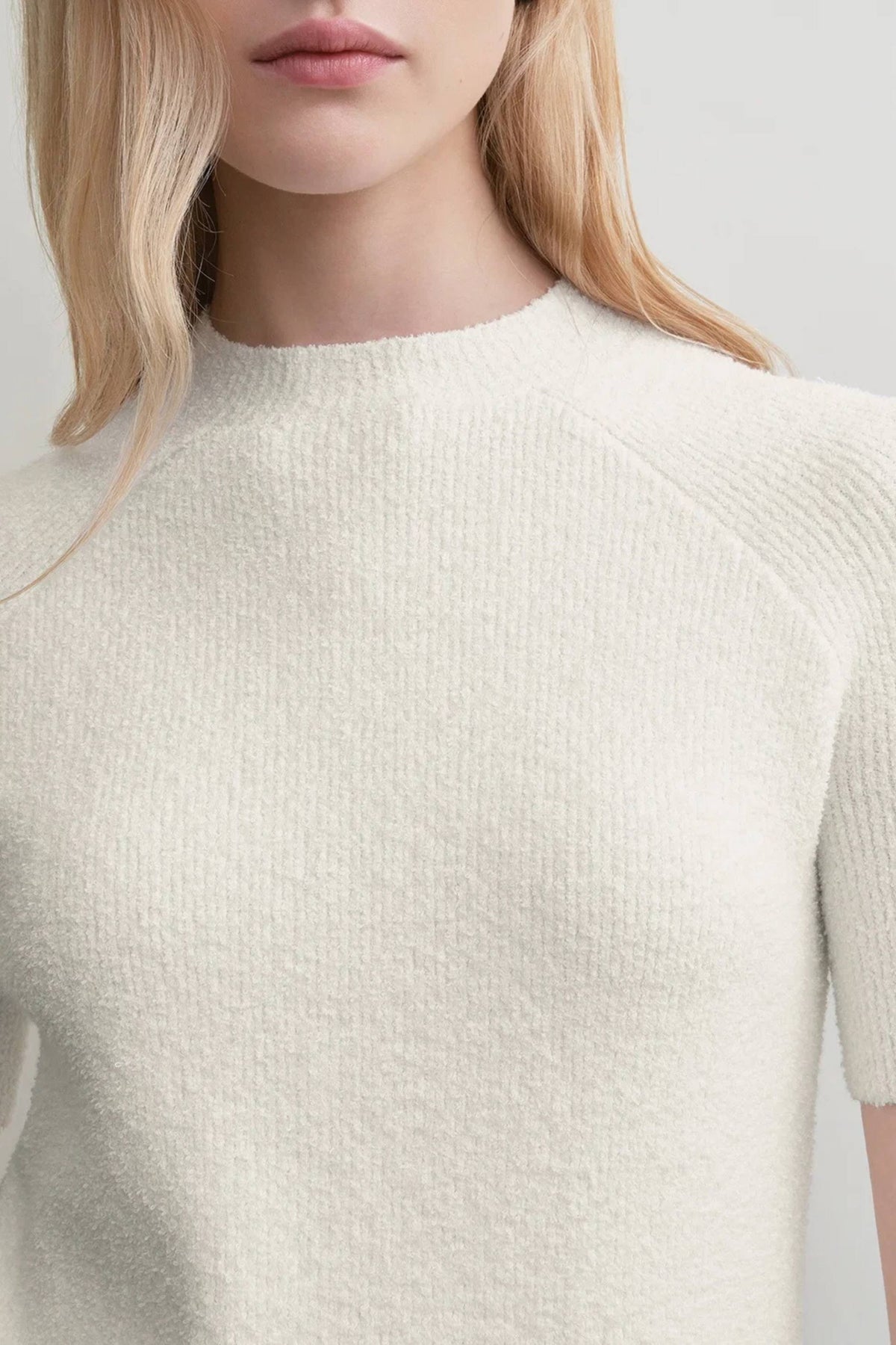 Raglan-sleeve Terry knit blouse