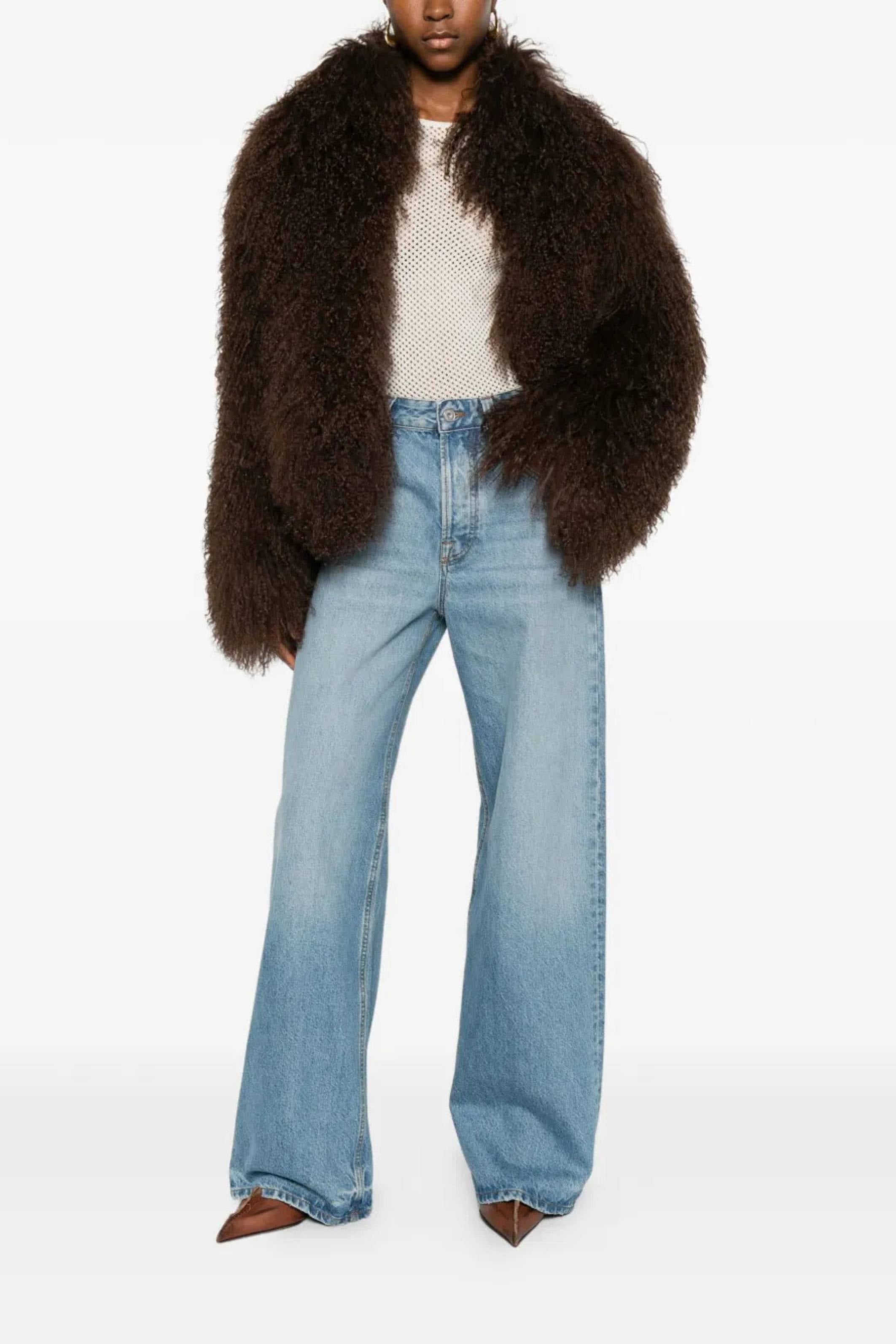 Rochelle Shearling Jacket Dark brown