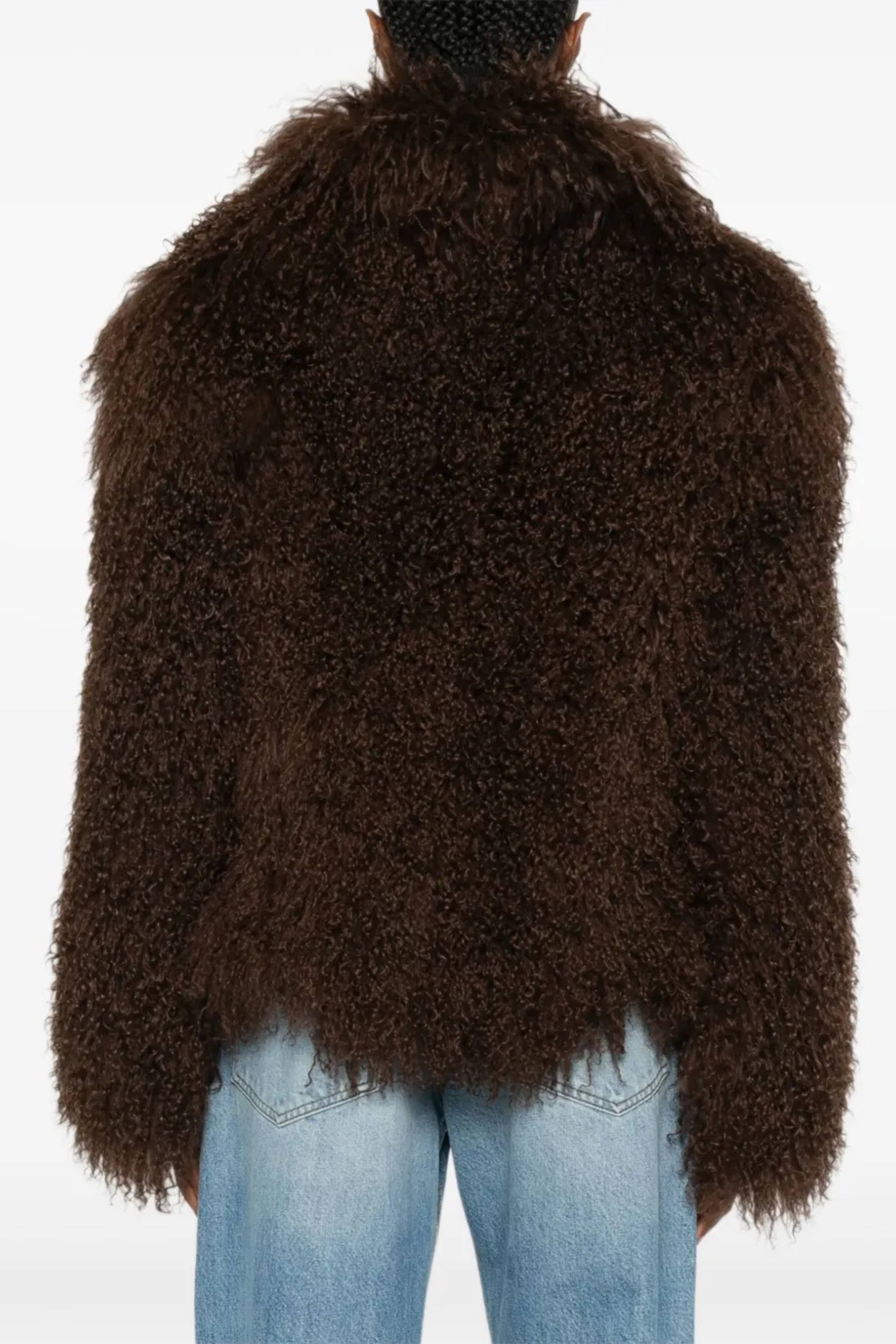 Rochelle Shearling Jacket Dark brown