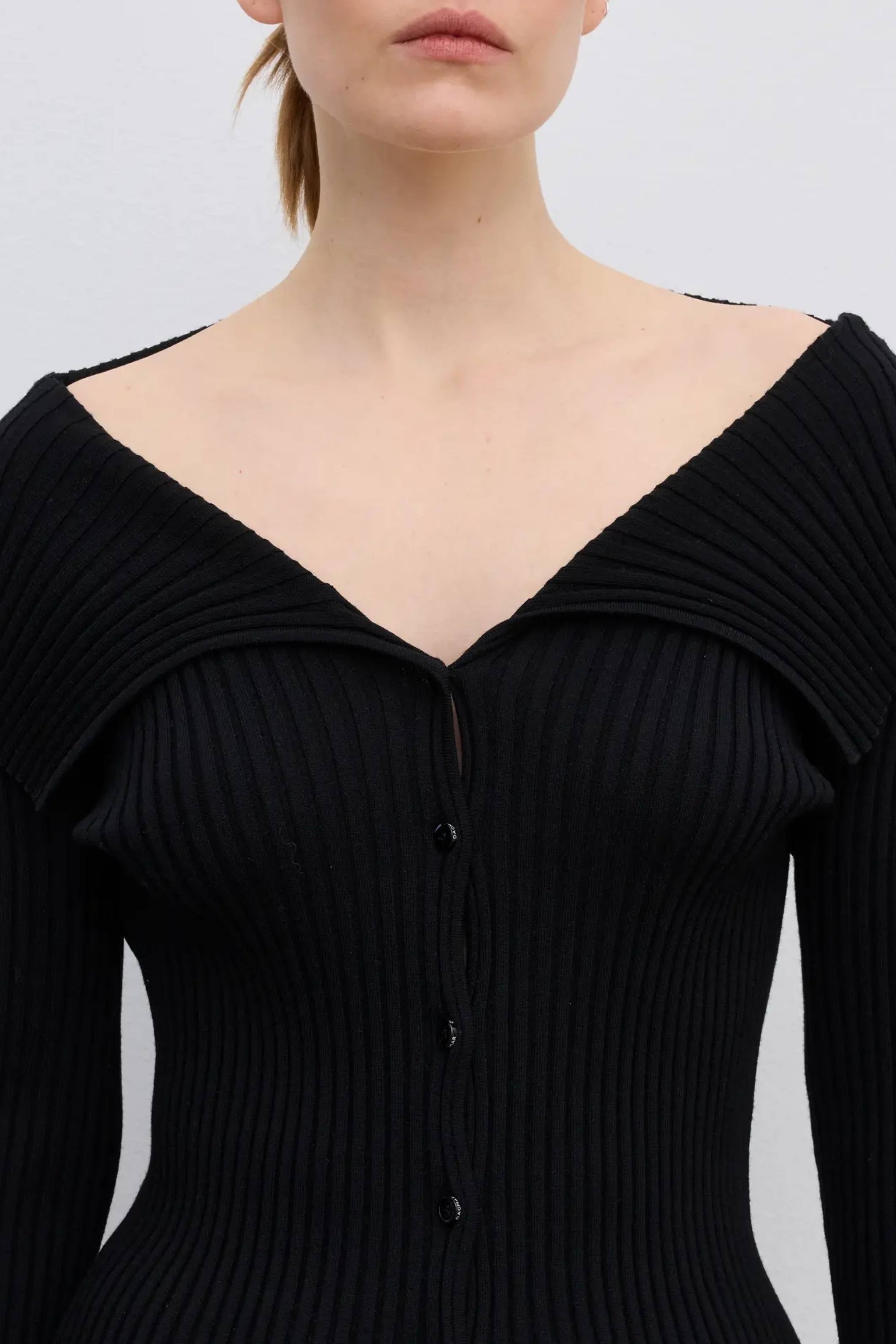 Merino Rib Cardigan - Bessette
