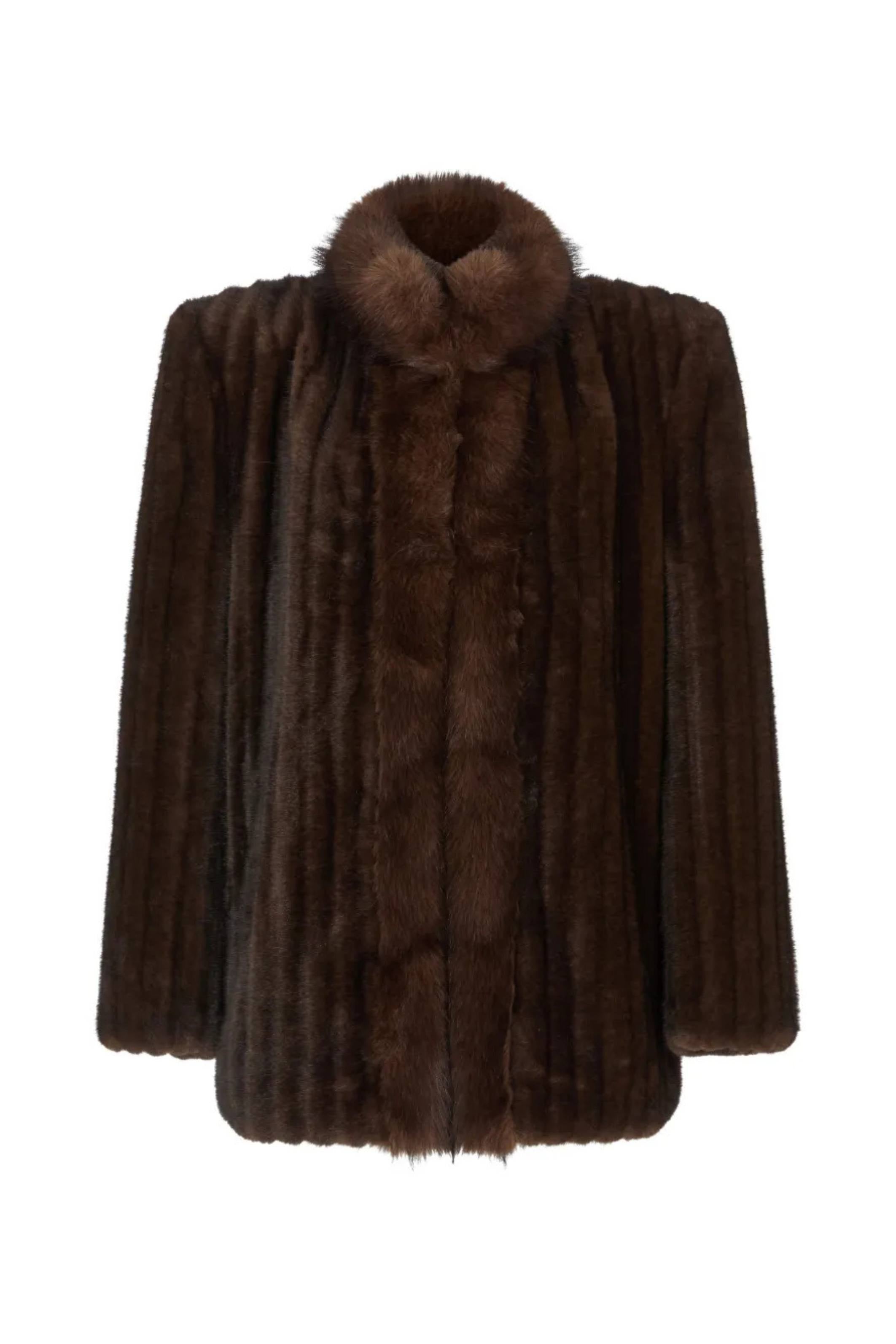 Sienna Fur Jacket dark brown