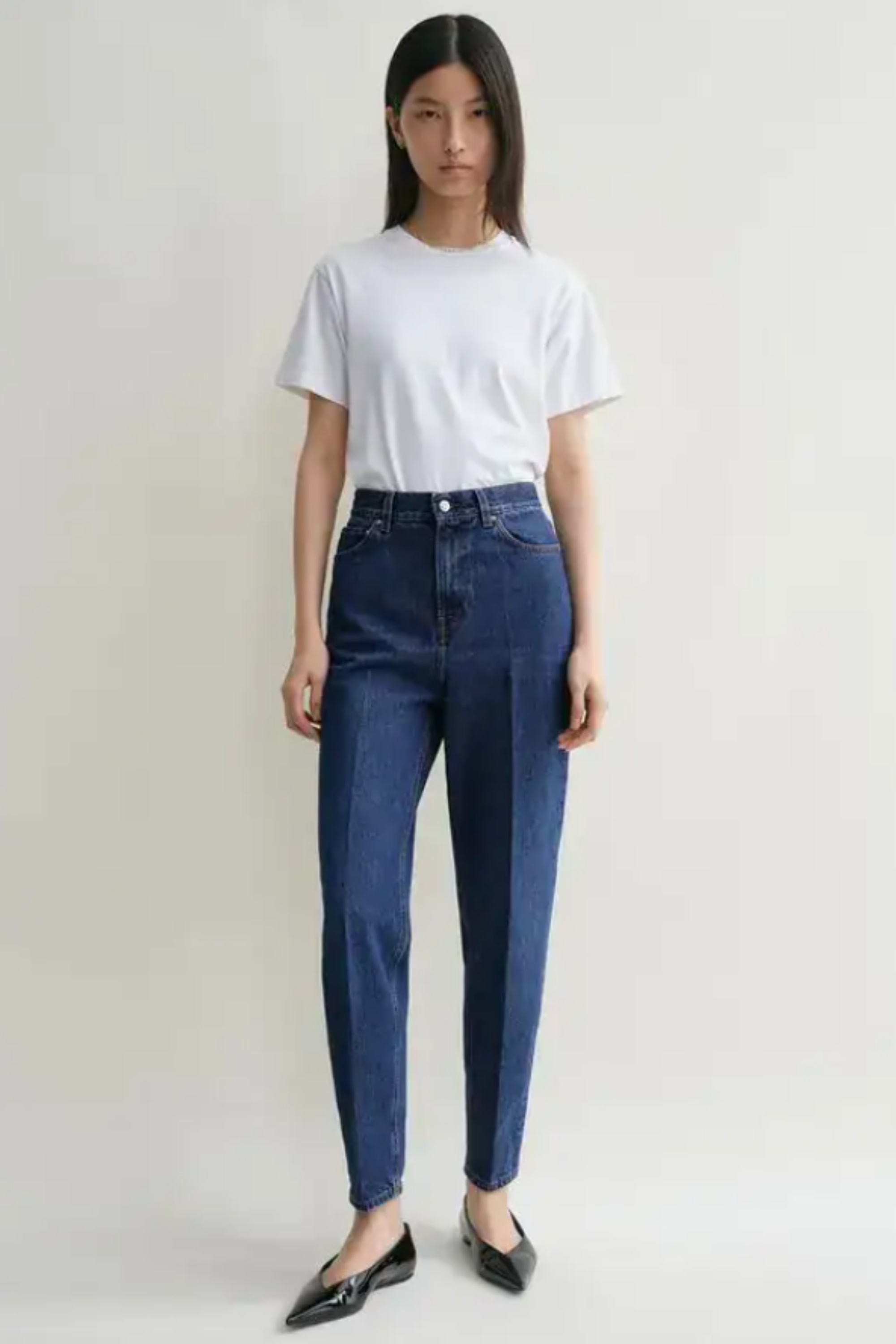 Tapered Leg Denim Dark Blue