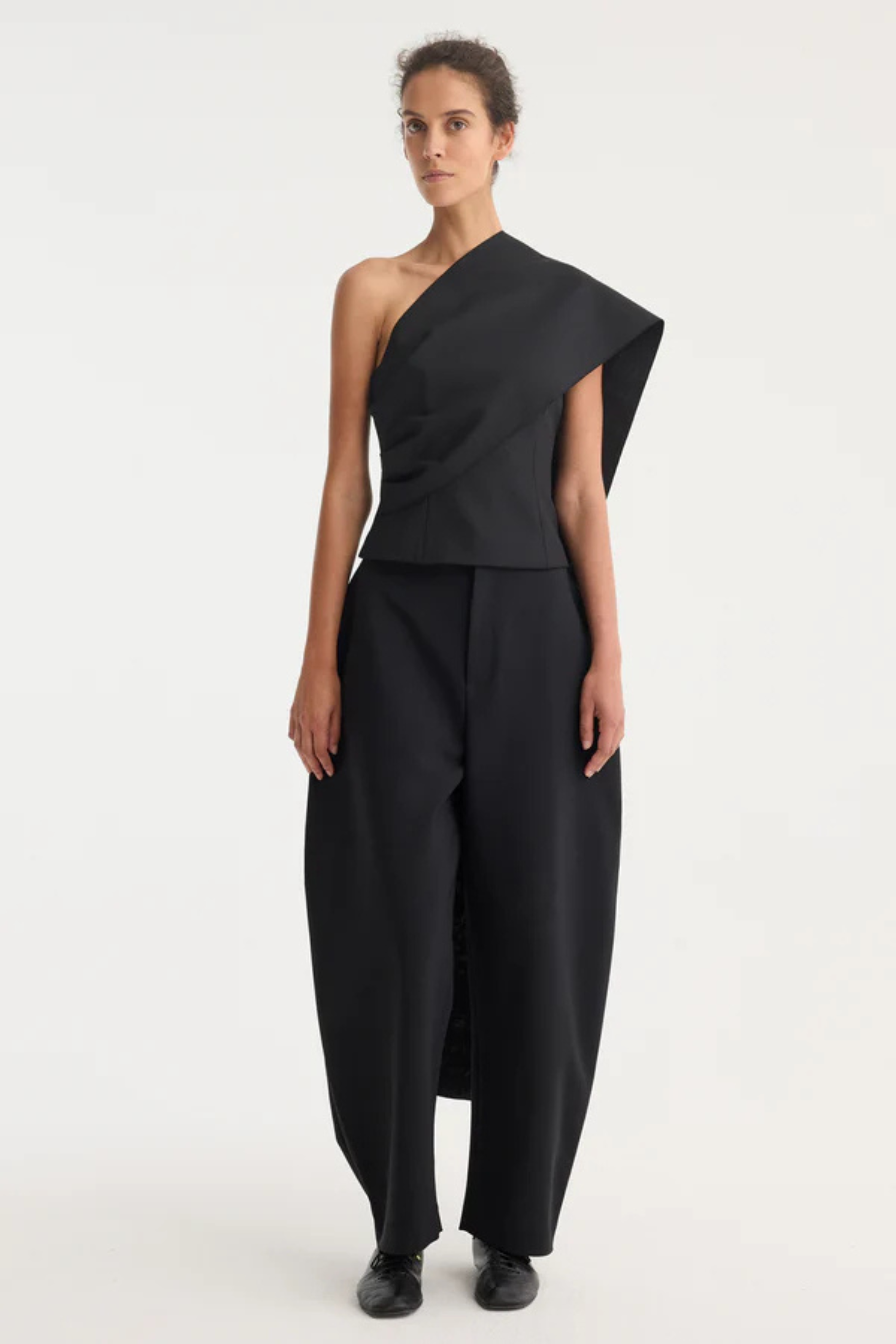 One-Shoulder Cape Top - Bessette