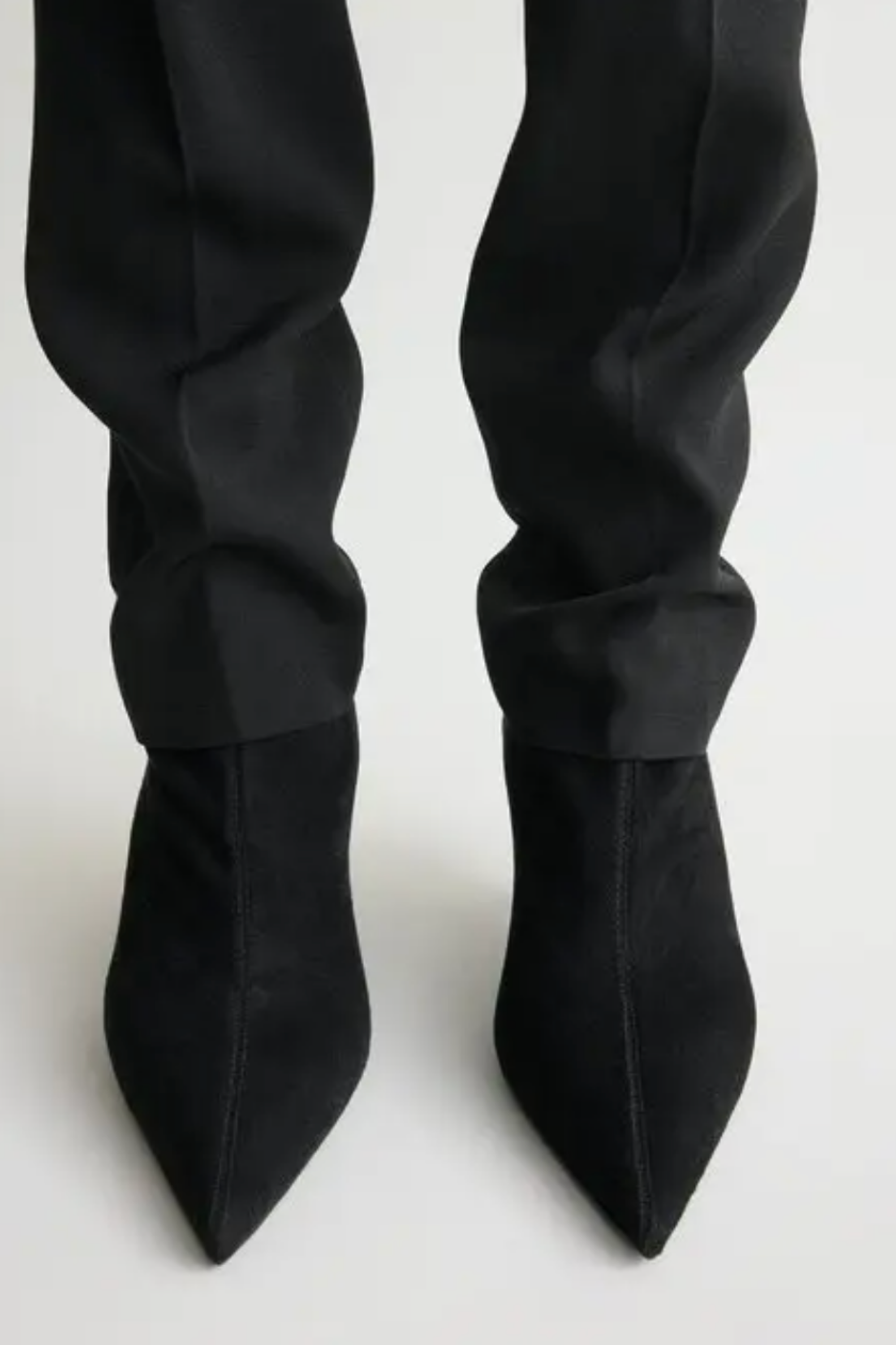 Suede Heeled Sock Boots