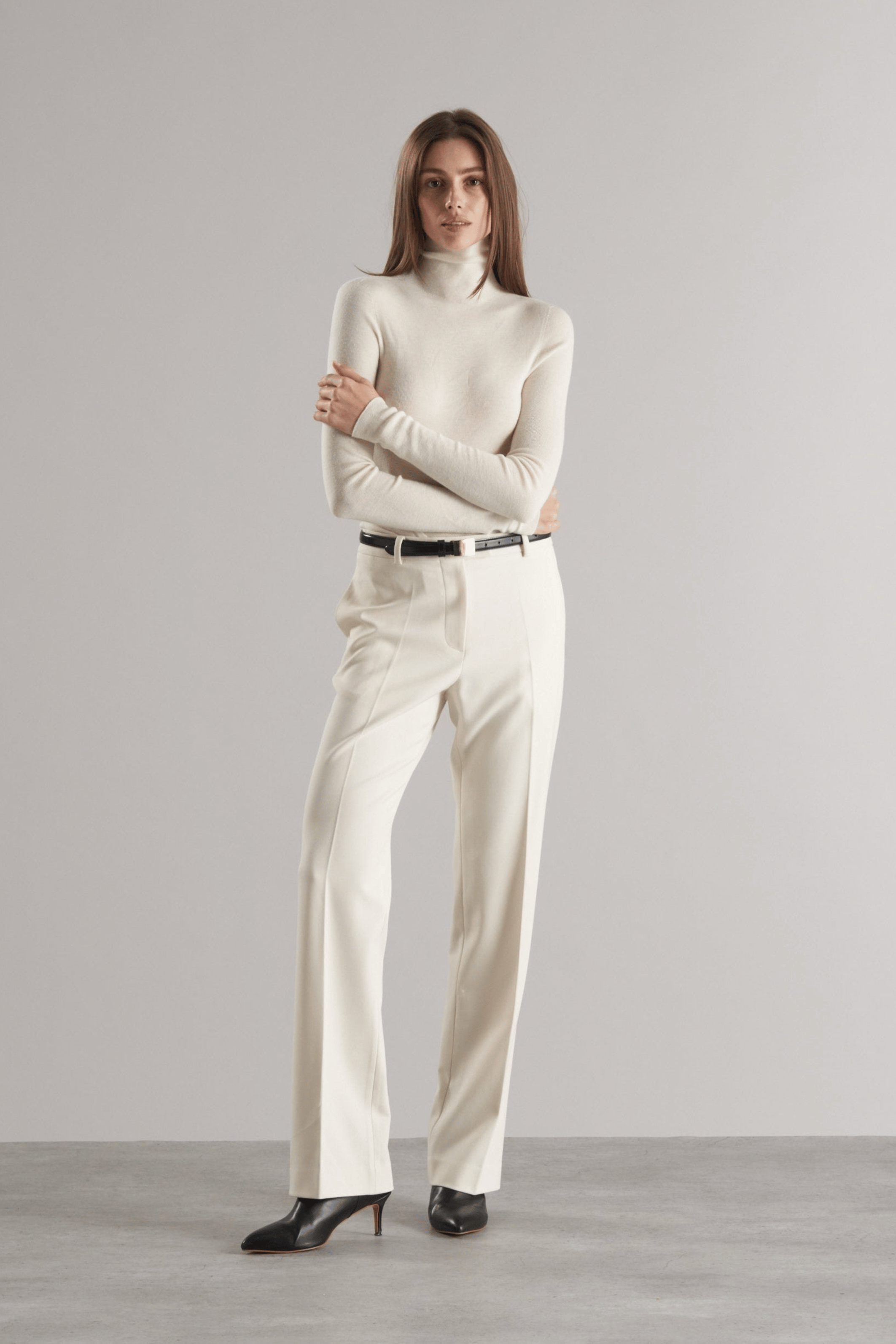 Bailie Tailored Trousers Ivory - Bessette