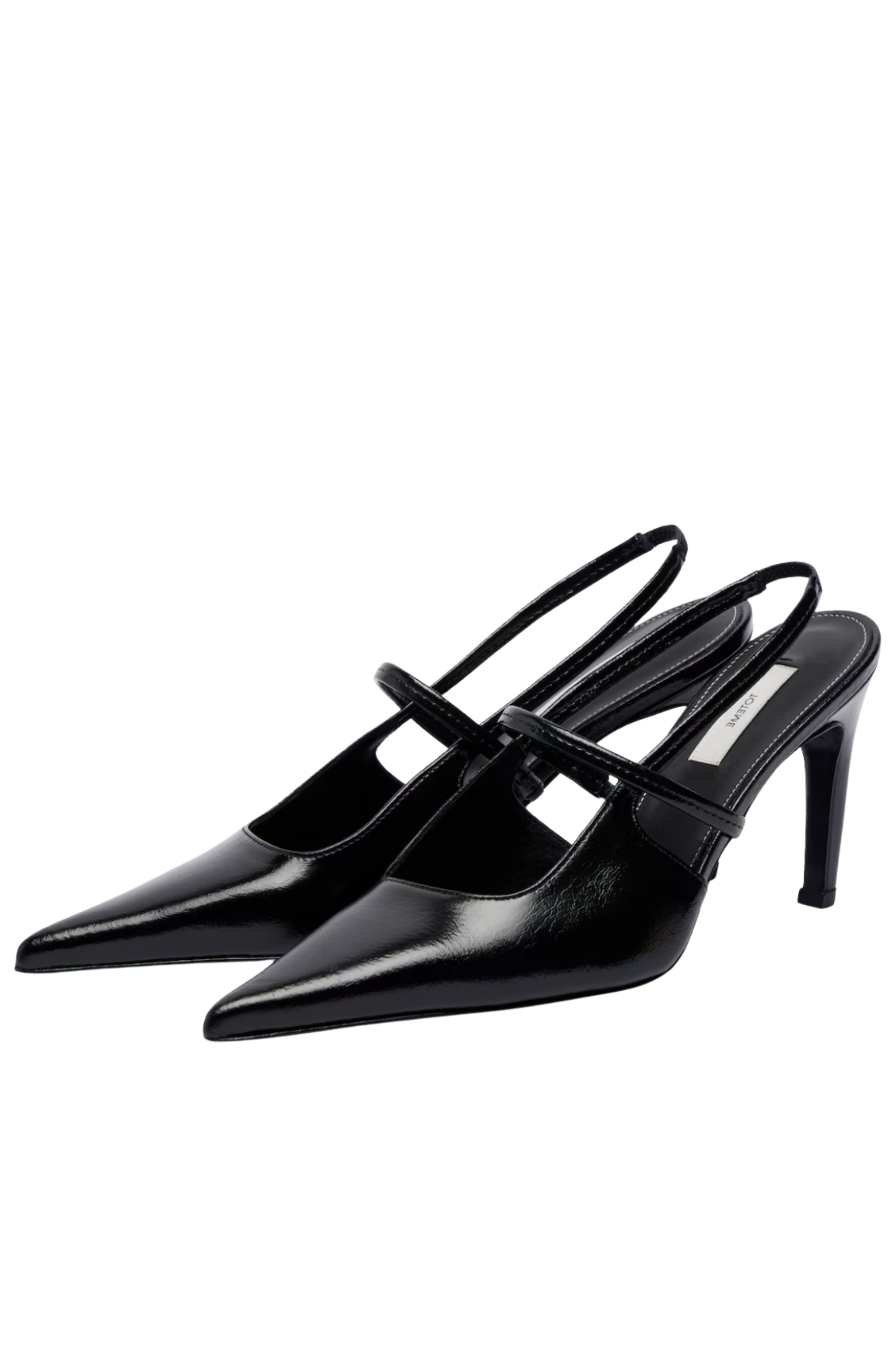 85 Sharp Slingback Naplak Black