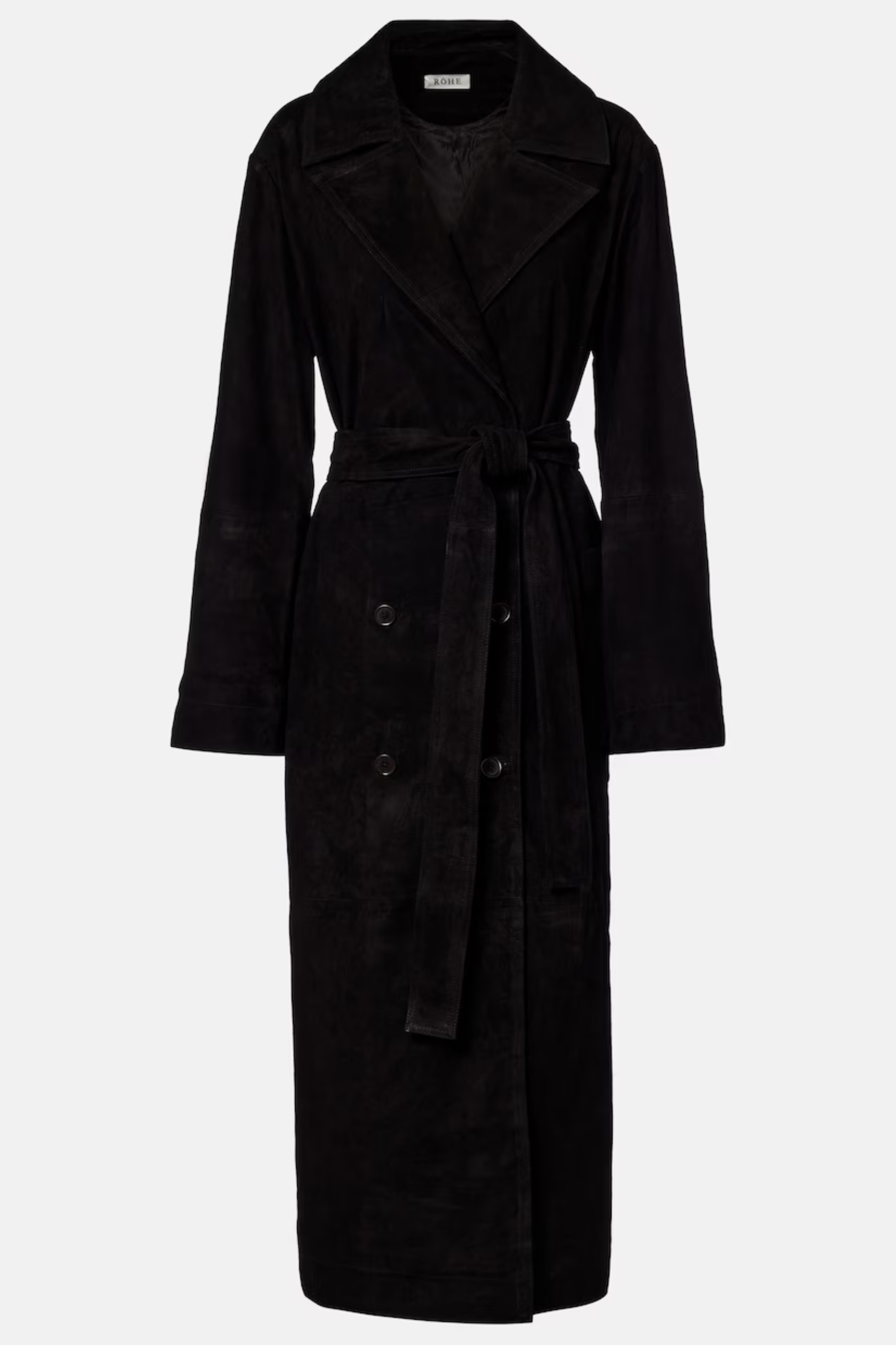 Suede Belted Wrap Coat - Bessette