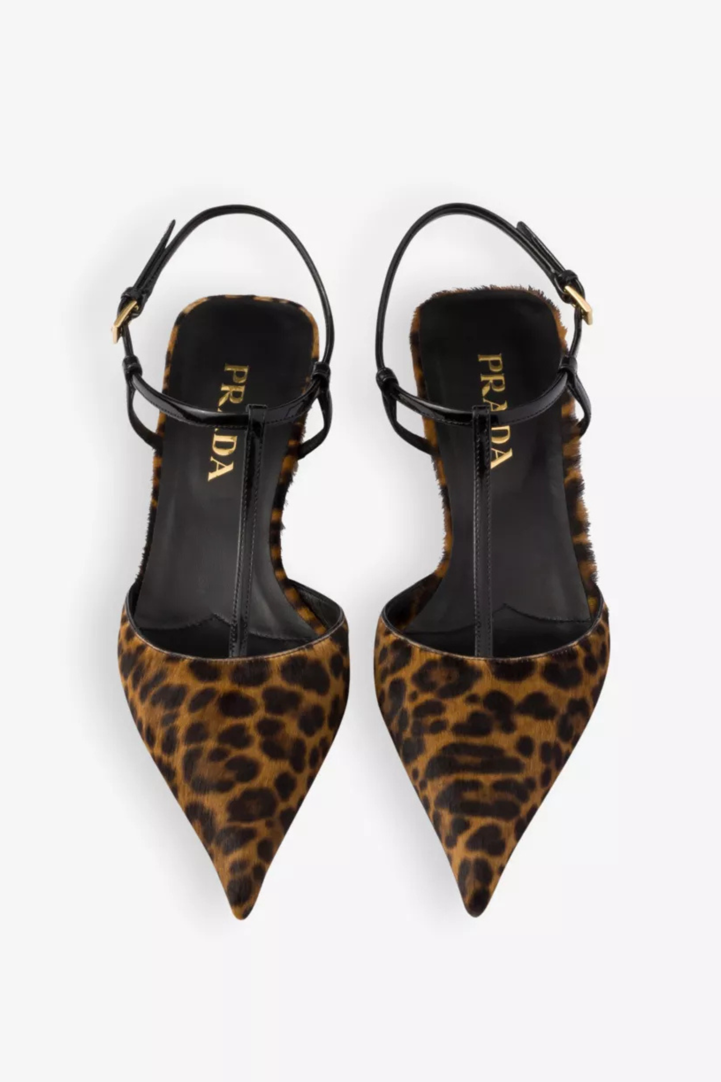 Leopard T-Strap Ballerina Pumps