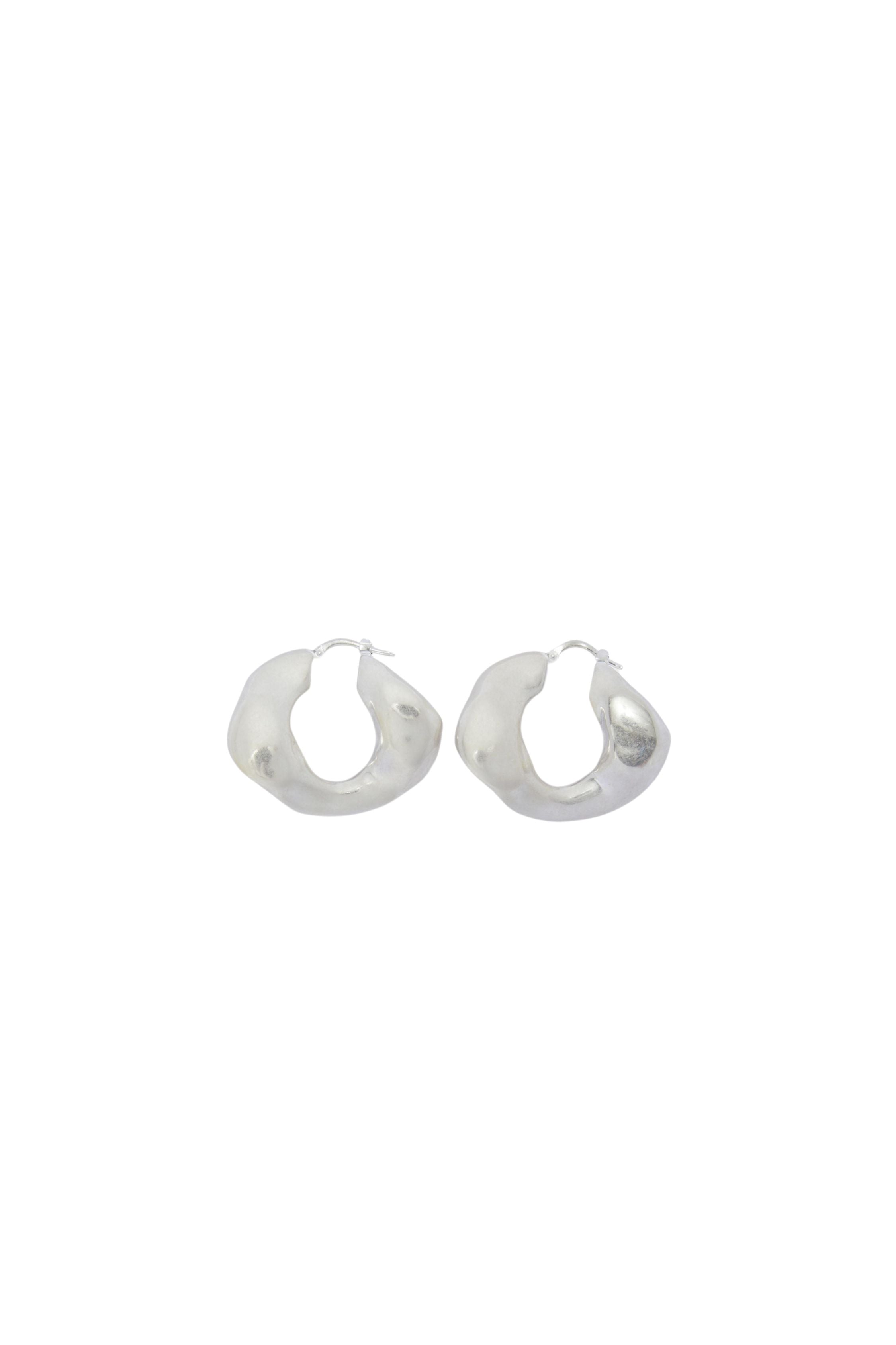 Jil Sander Brincos de argola esculpida