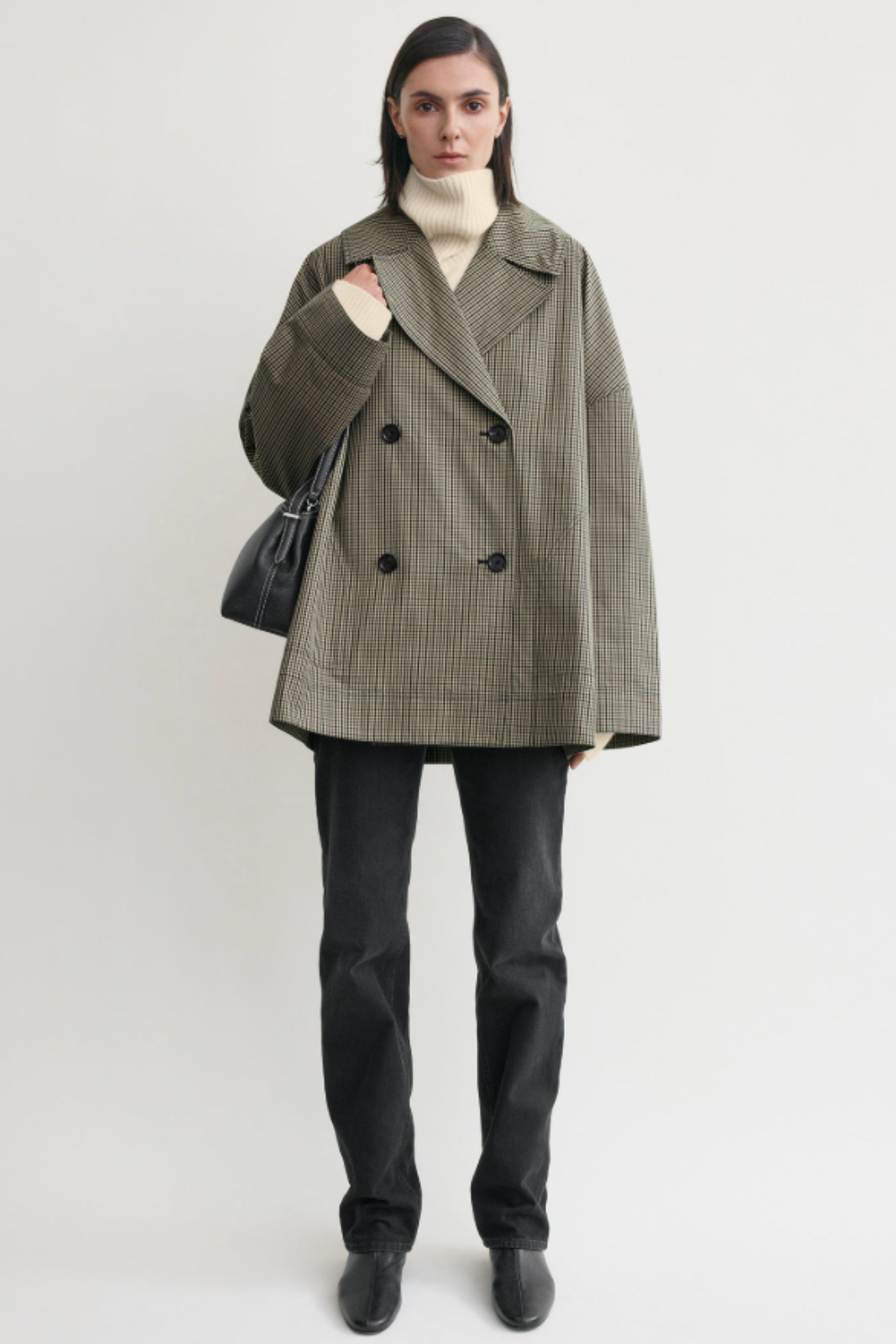 Oversized Checked Jacket