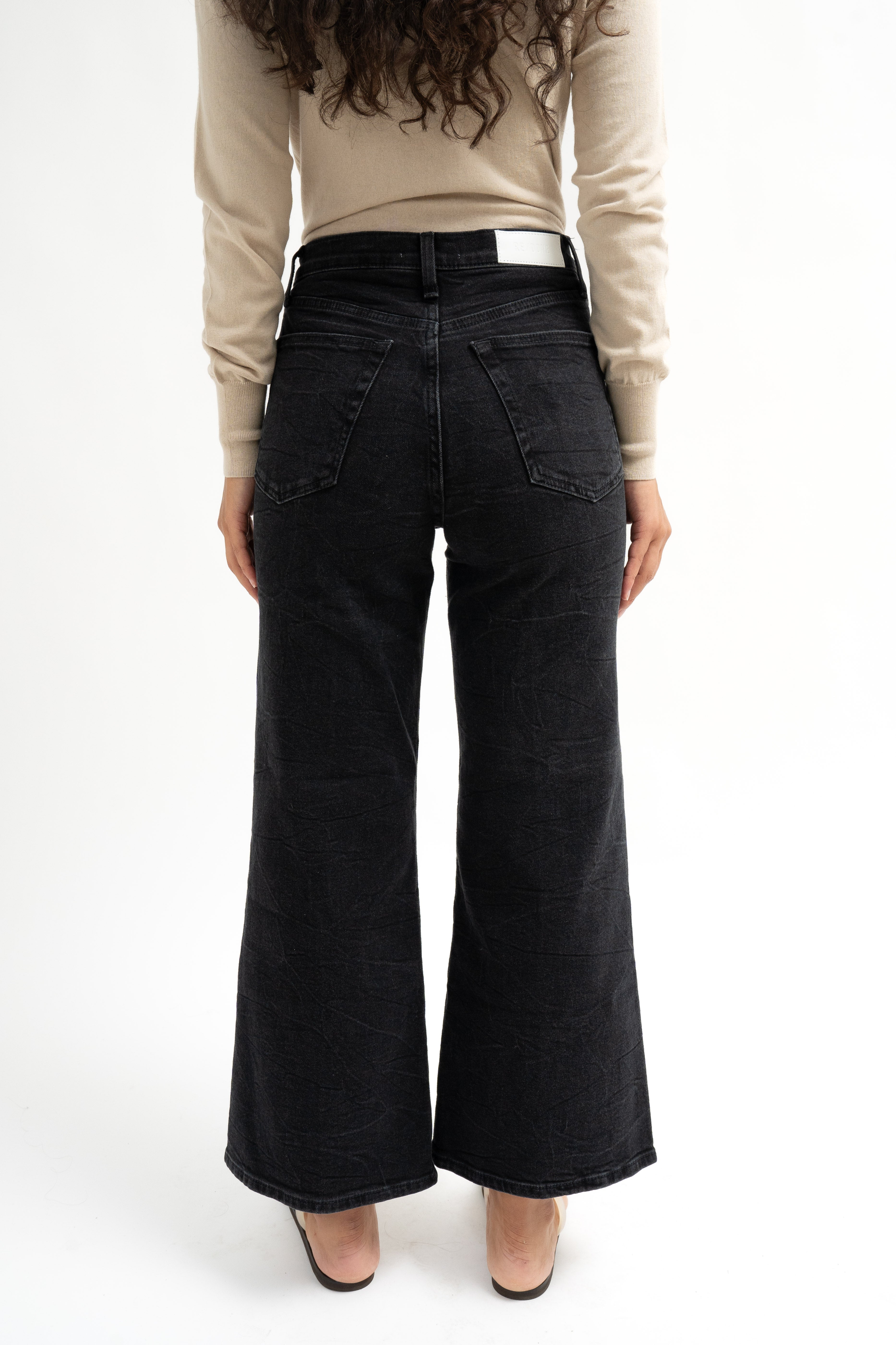 Re/Done High Rise Wide Leg Crop