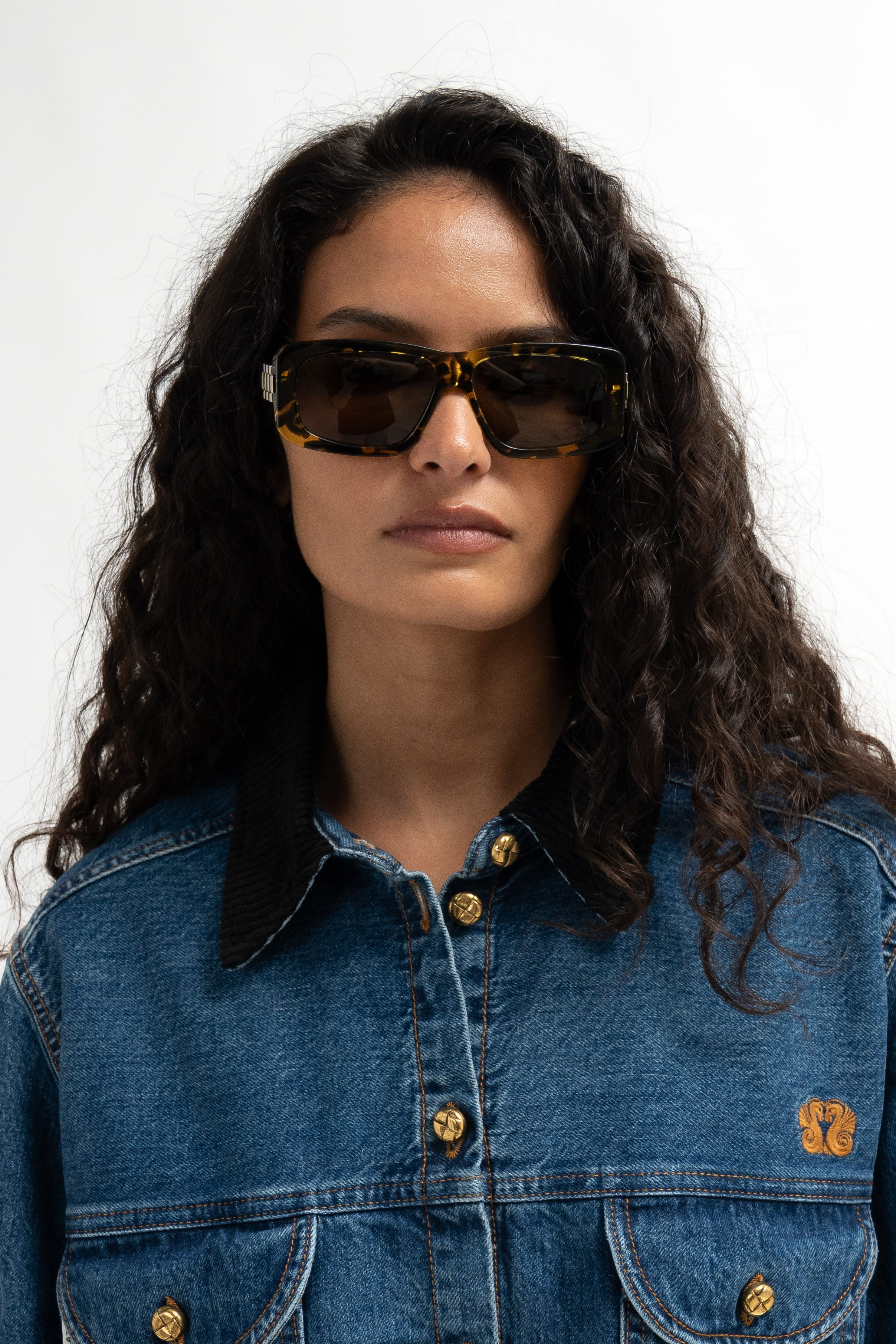 Victoria Beckham Chain Rectangular Sunglasses