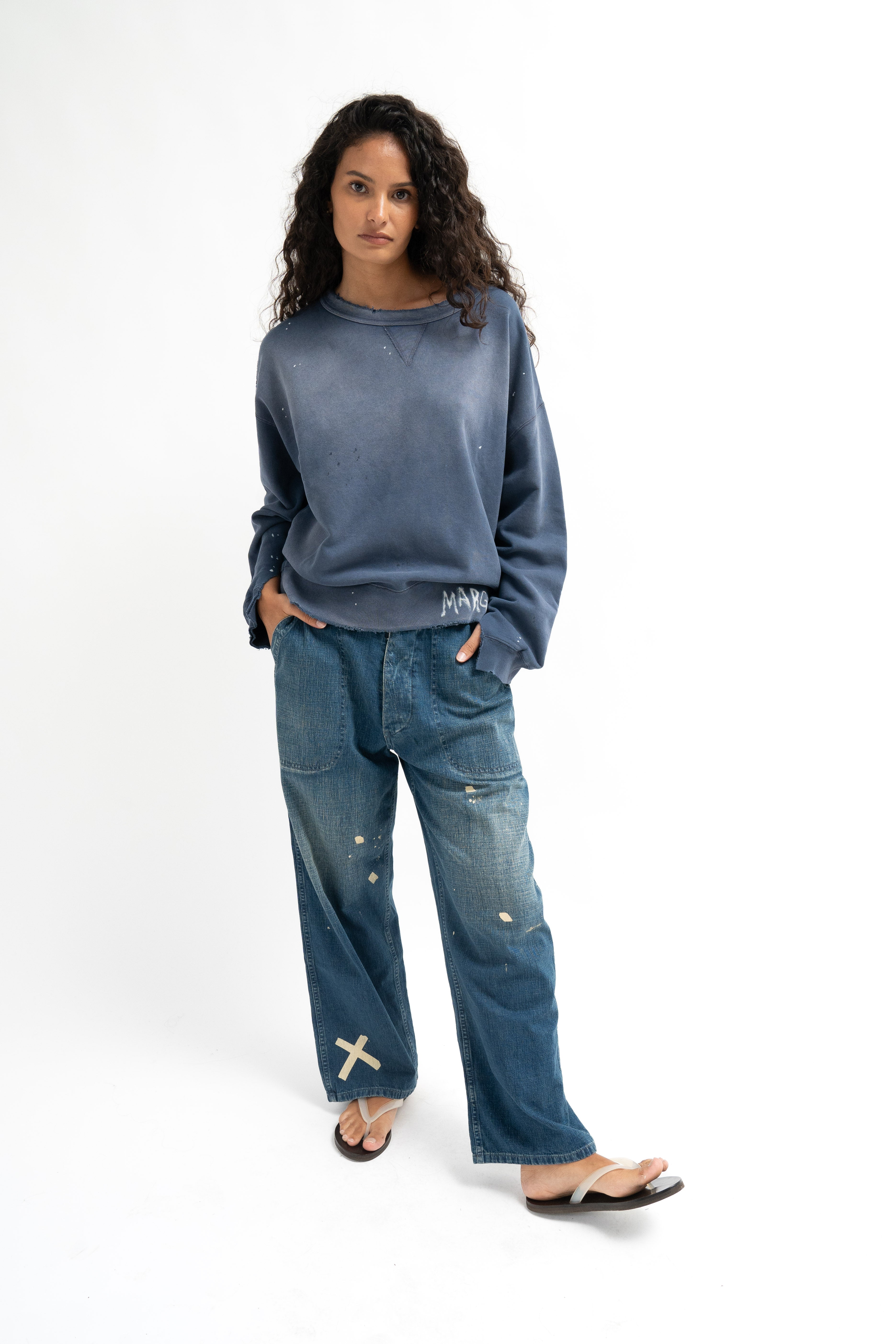 Camisola Maison Margiela com desgaste