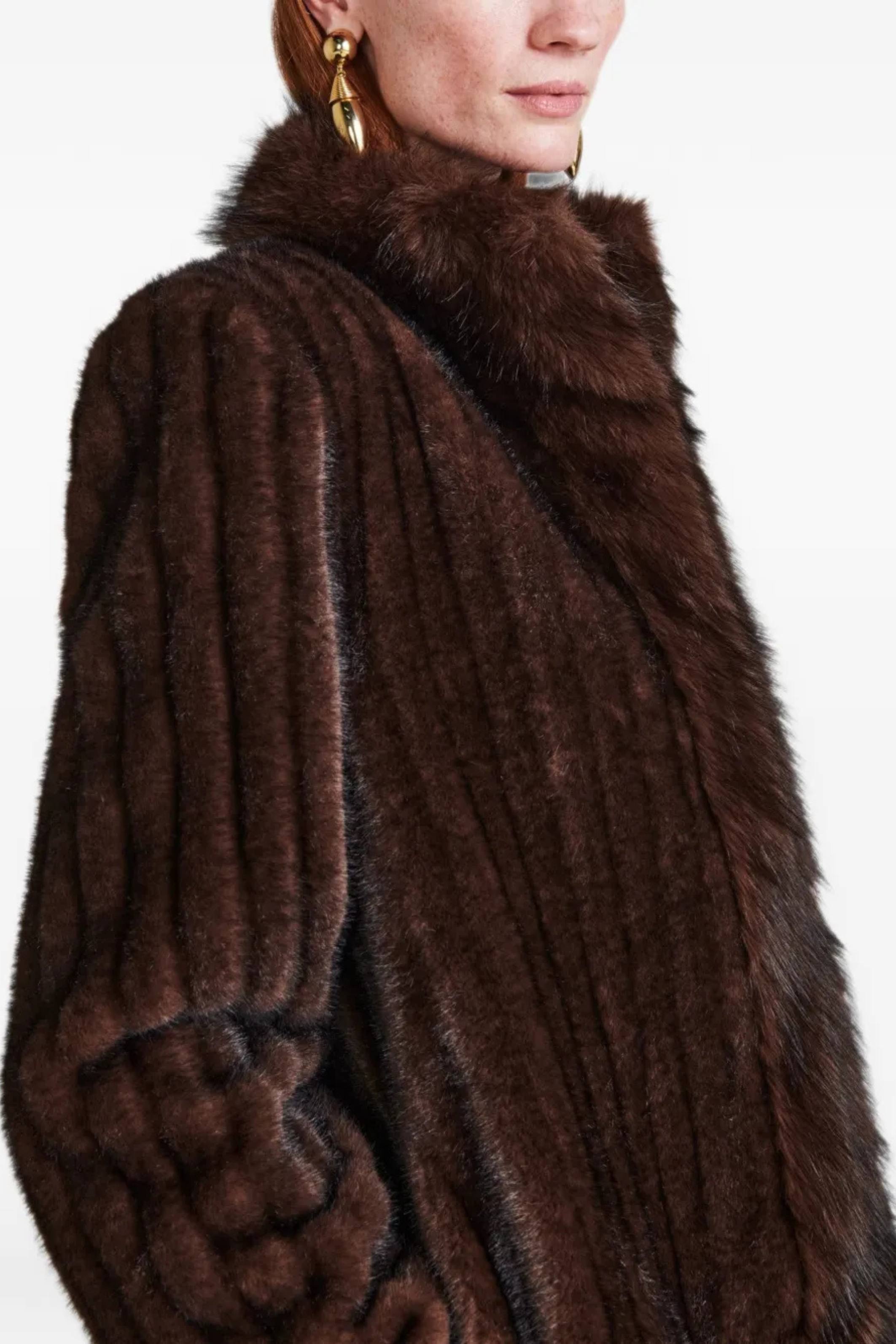 Sienna Fur Jacket dark brown
