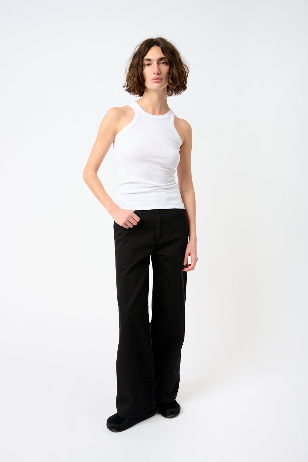 قميص بدون أكمام ضيق ومضلع من Espera