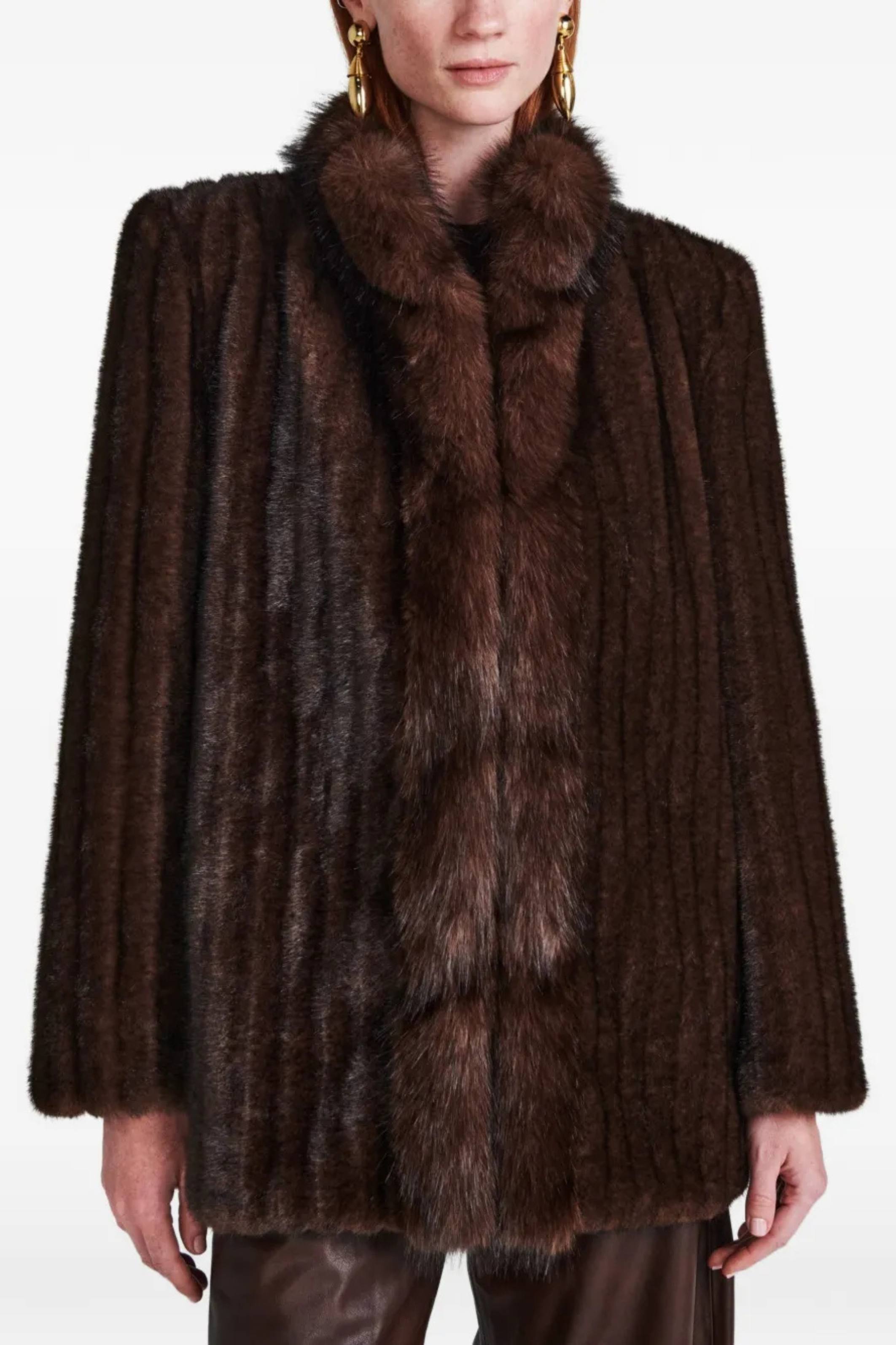 Sienna Fur Jacket dark brown