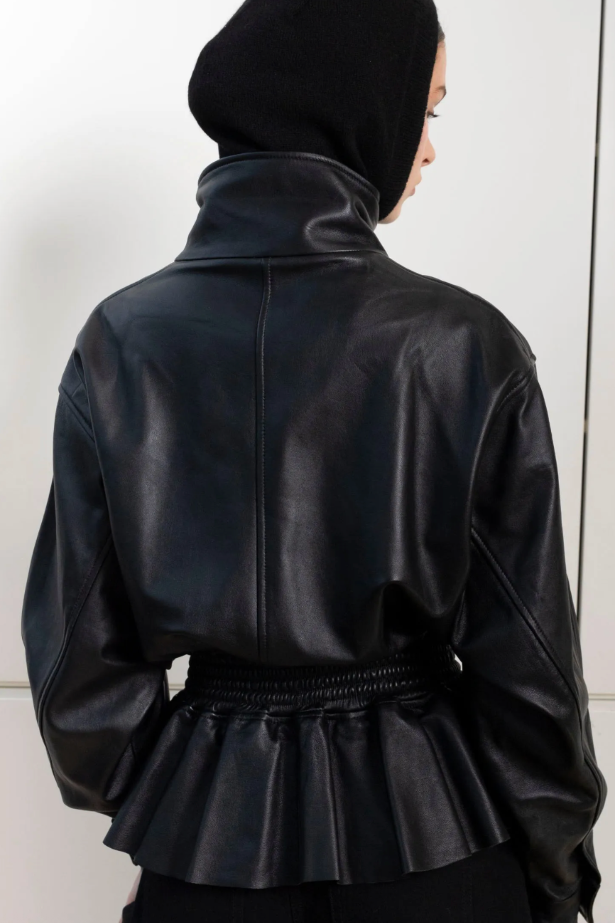 Hazel Leather Jacket Black