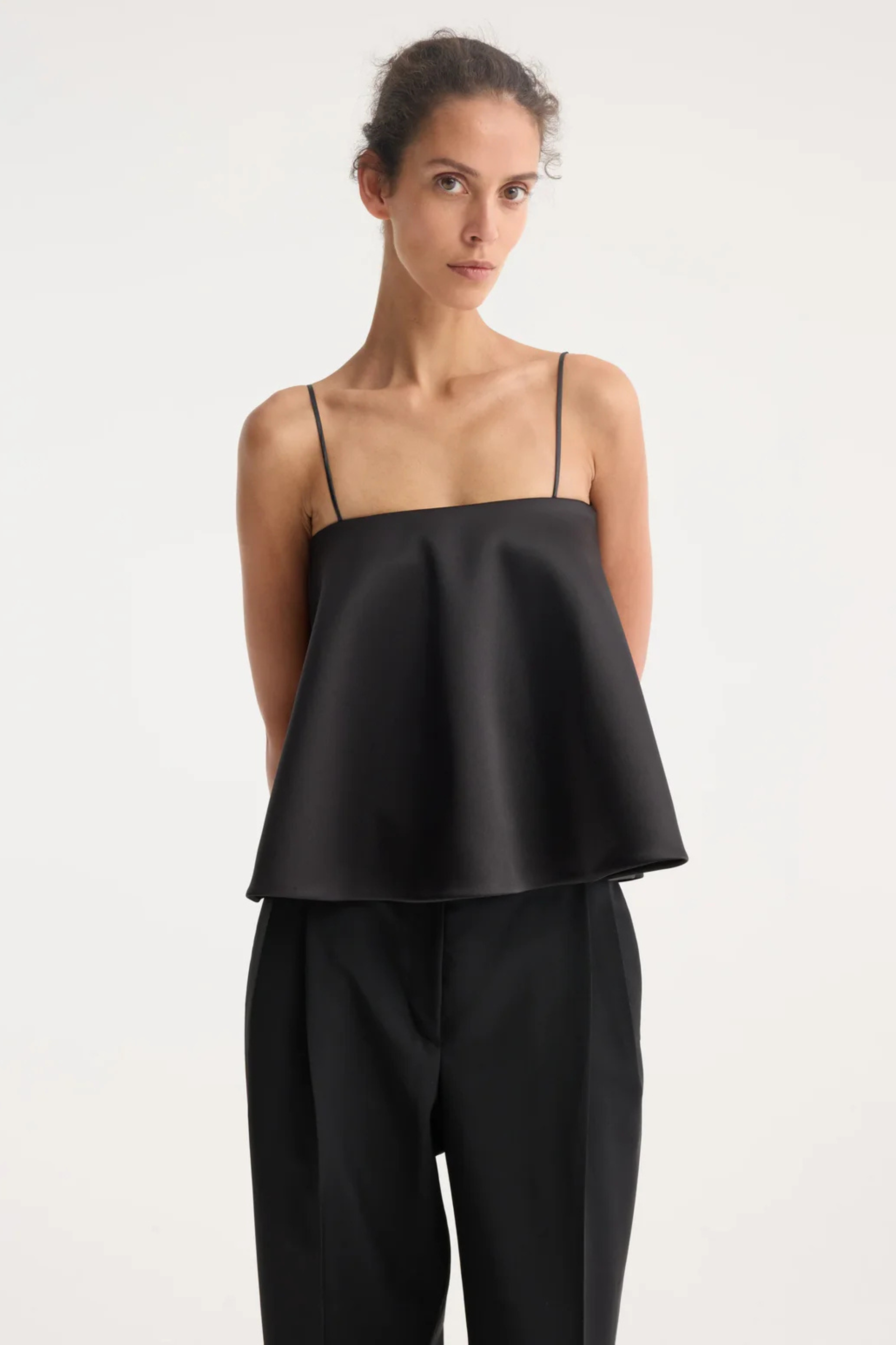 Peplum satin top - Bessette