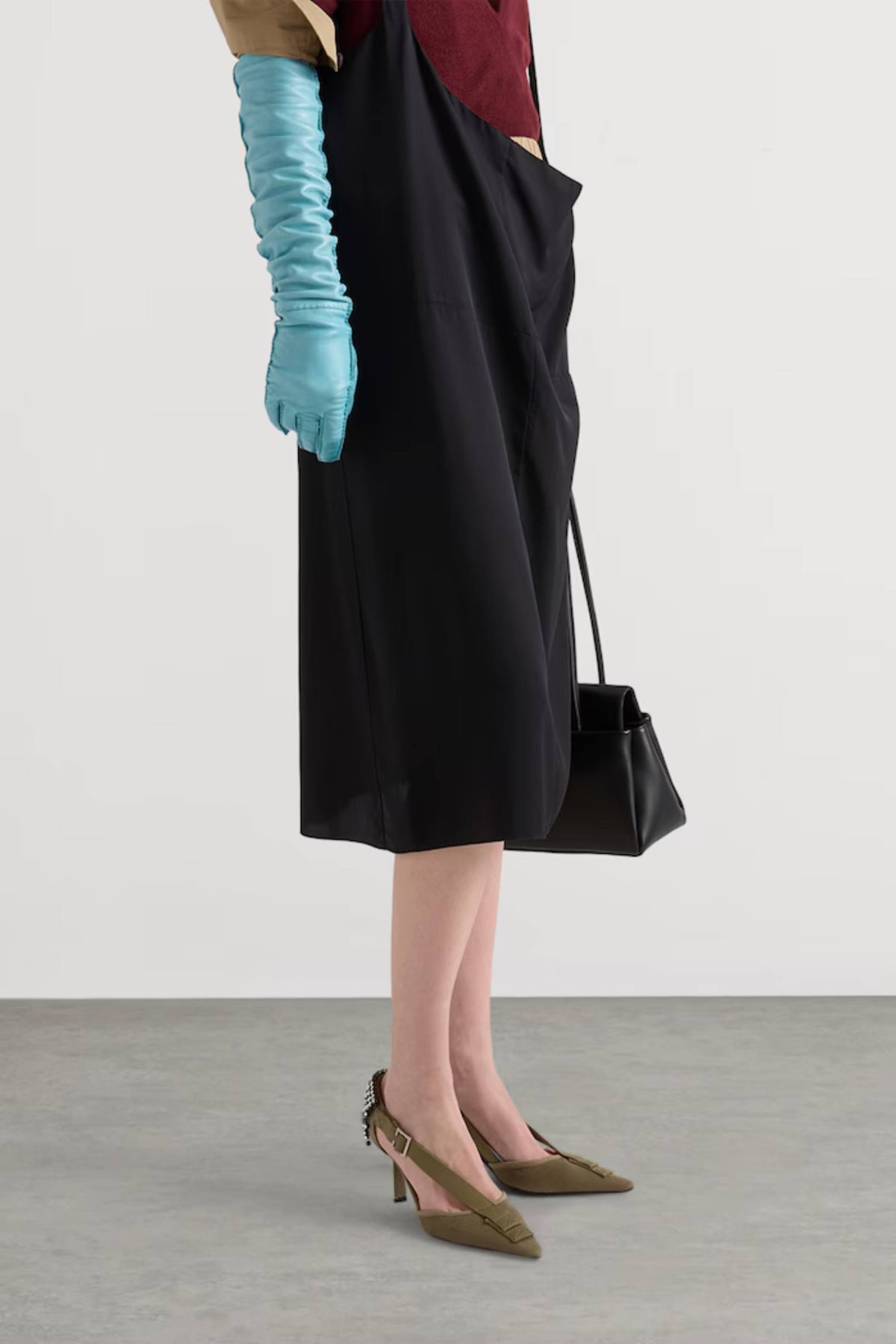 Canvas Buckle-Detail Pumps 45