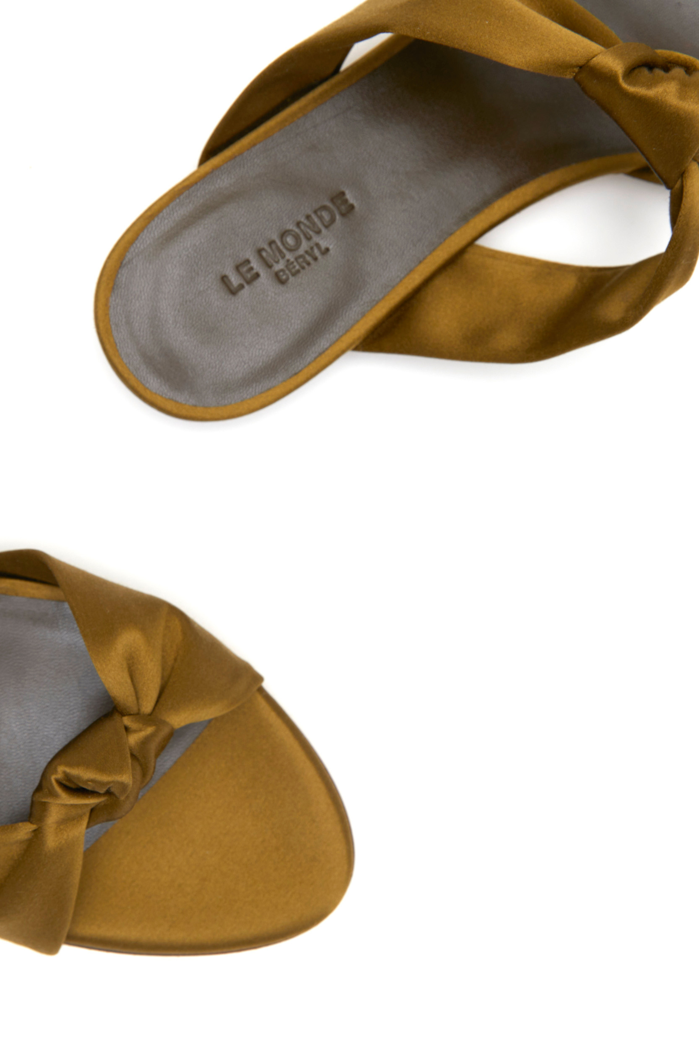 Le Monde Béryl Knot Satin Mules