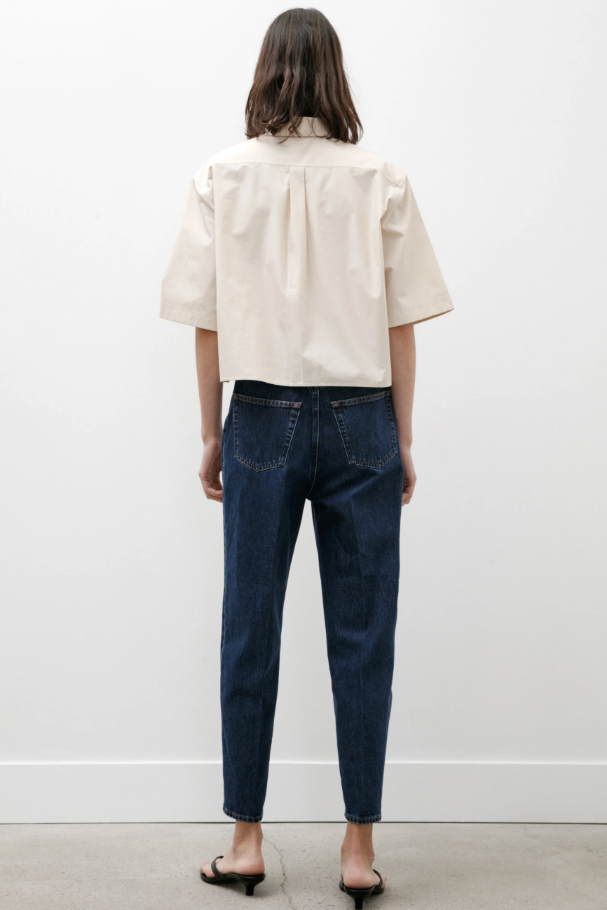 Tapered Leg Denim Dark Blue